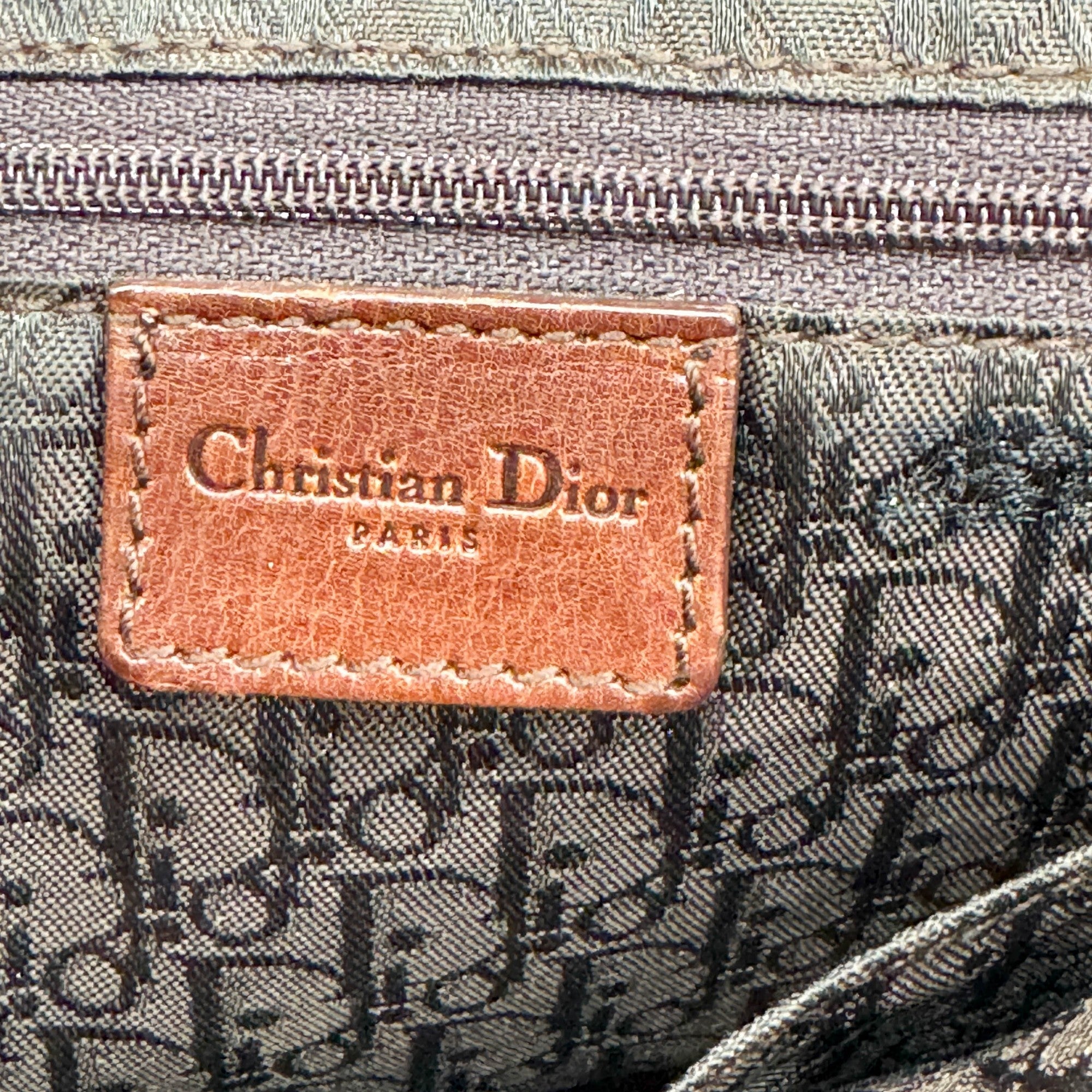 Butterfly Embroidered Brown Leather Shoulder Bag