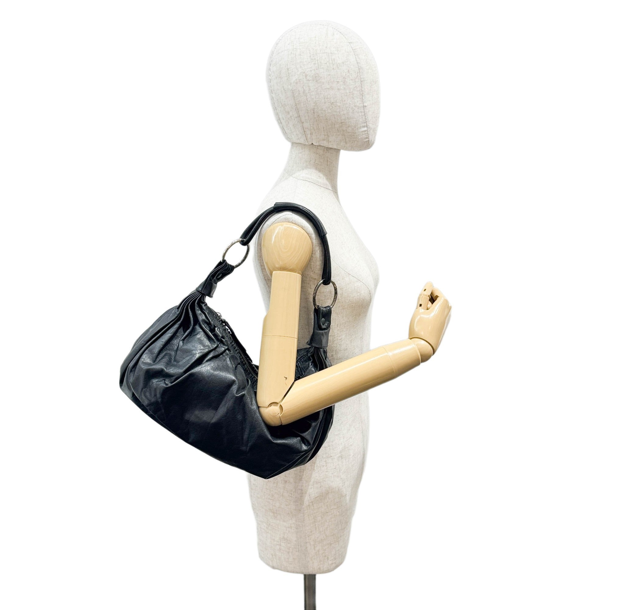 Black Leather Shoulder Bag