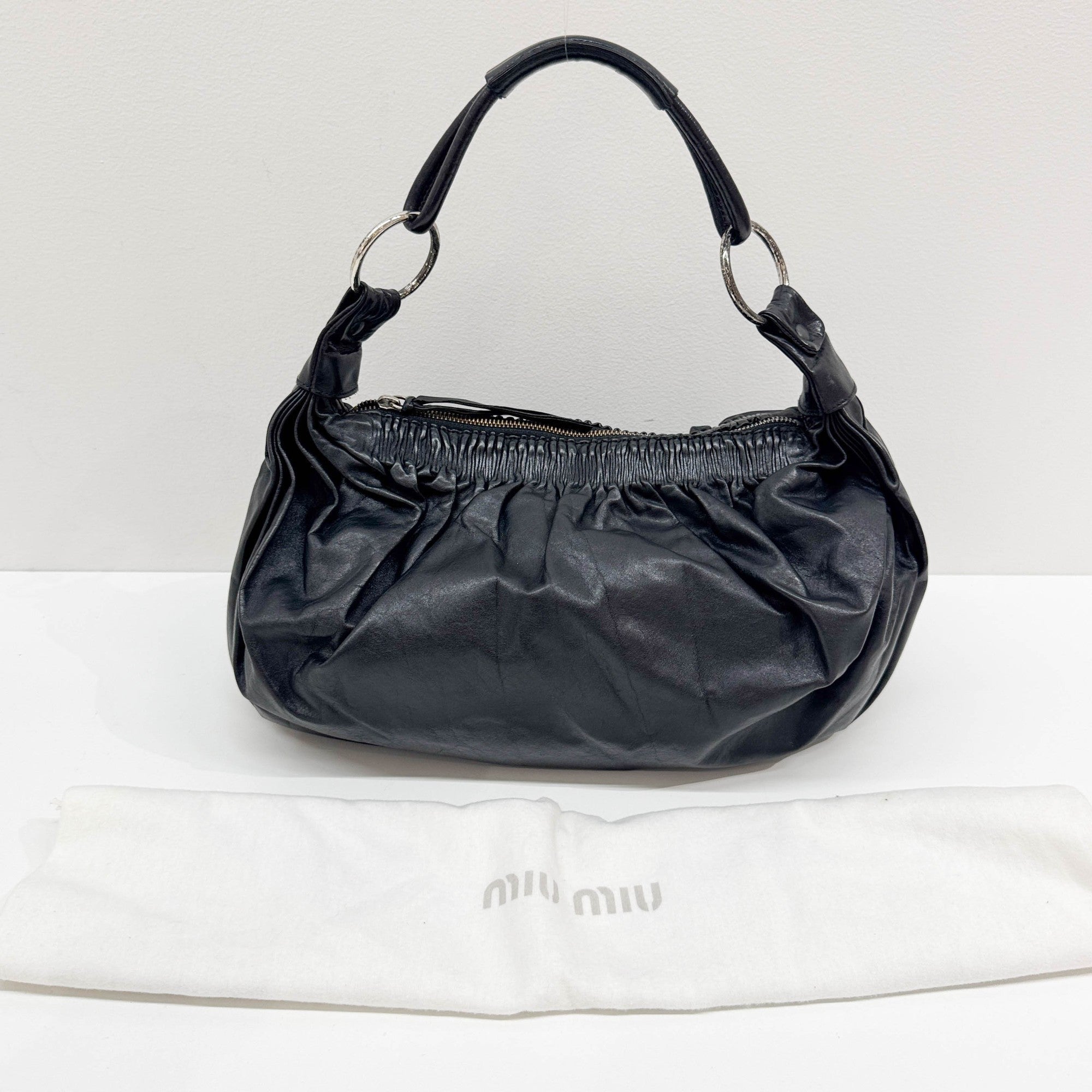 Black Leather Shoulder Bag