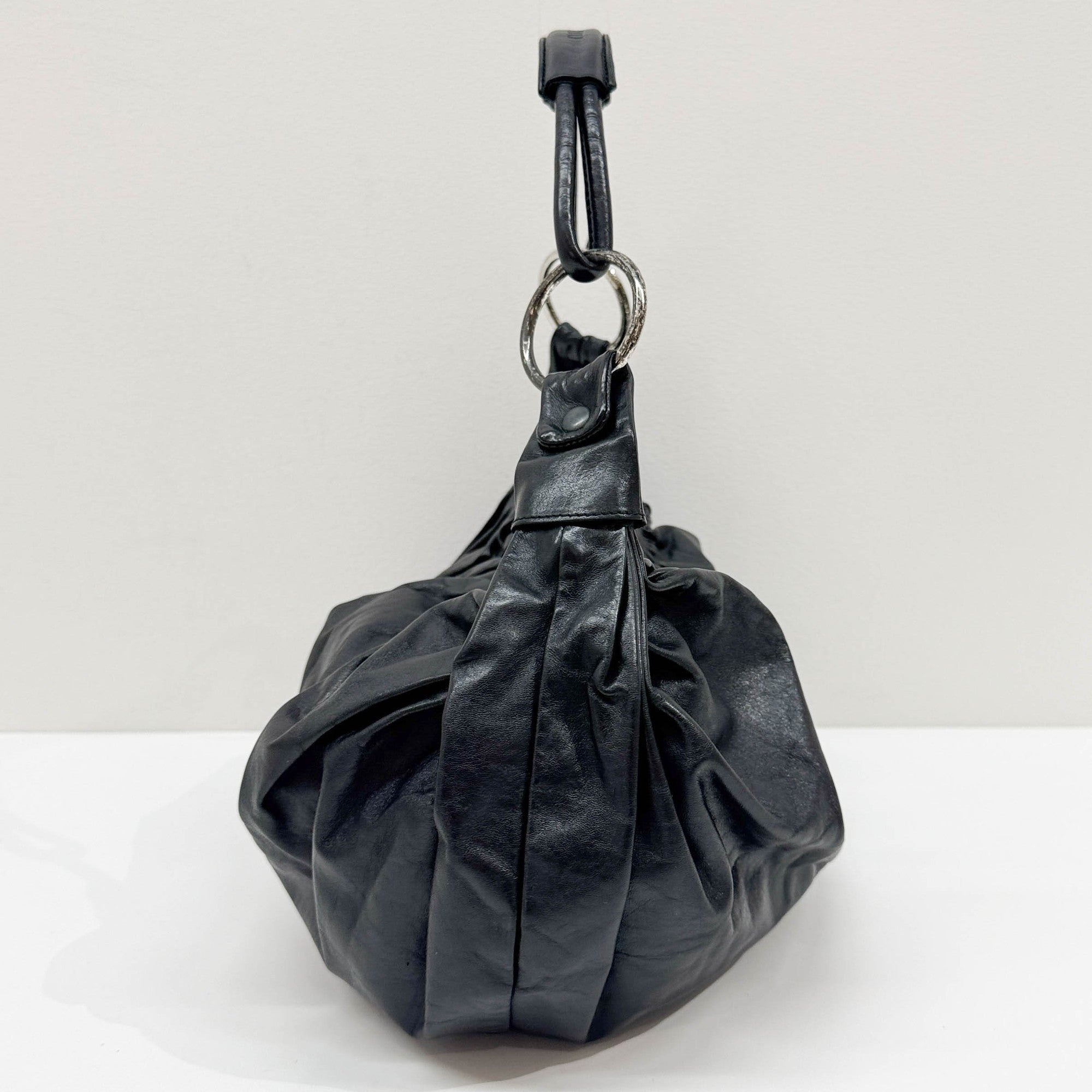 Black Leather Shoulder Bag