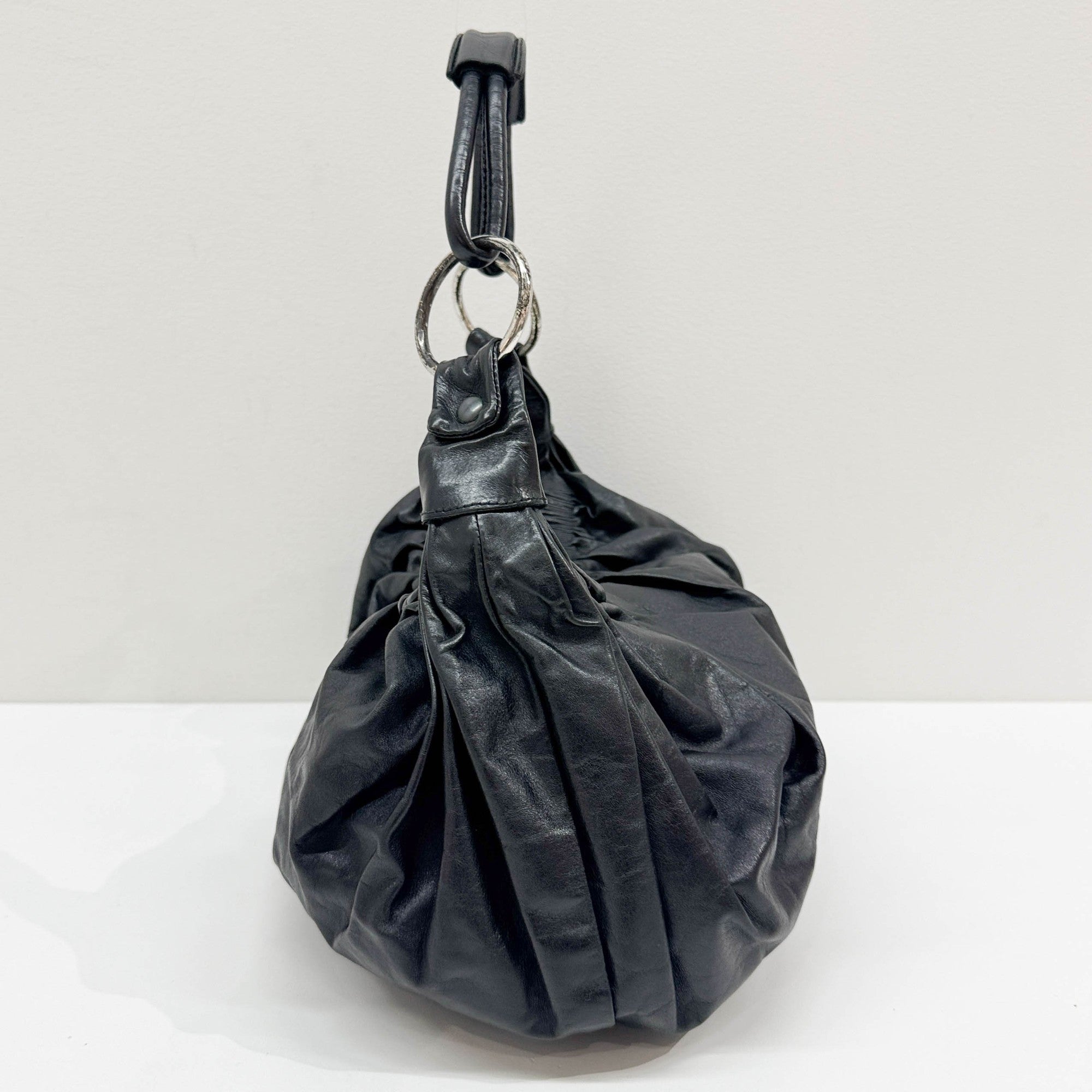 Black Leather Shoulder Bag