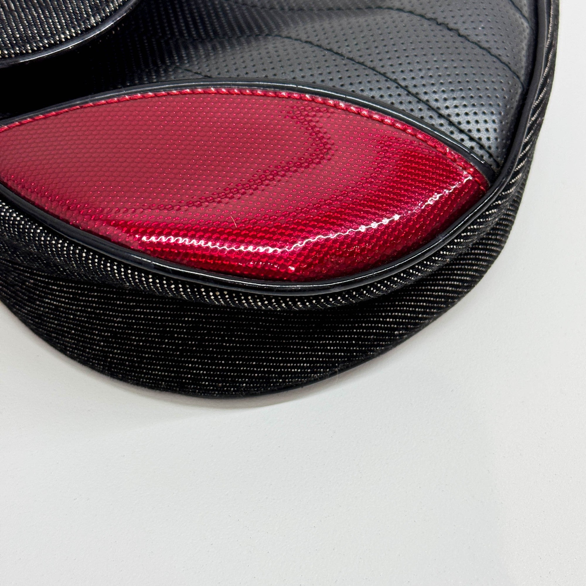 Saddle Cadillac Black Cotton & Leather Shoulder Bag