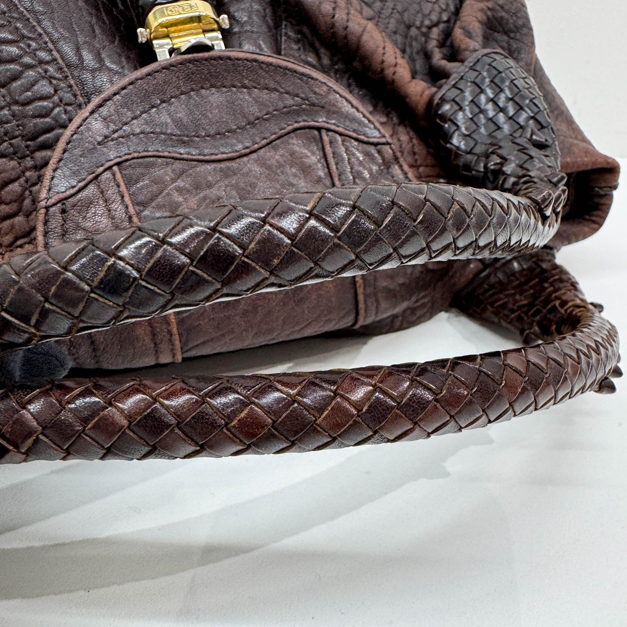 Spy Brown Leather Shoulder Bag