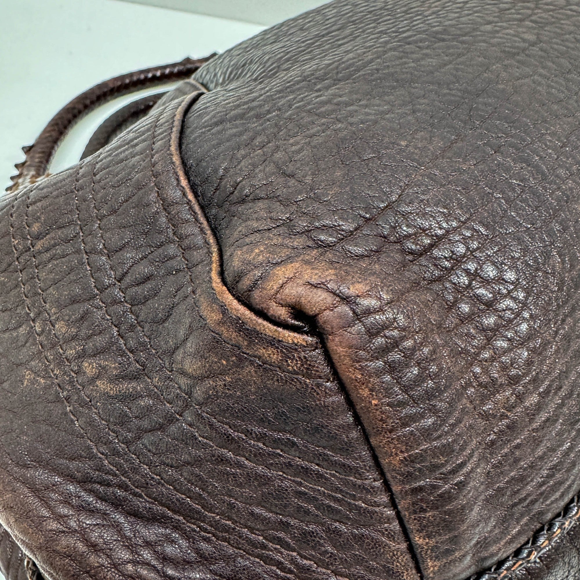 Spy Brown Leather Shoulder Bag