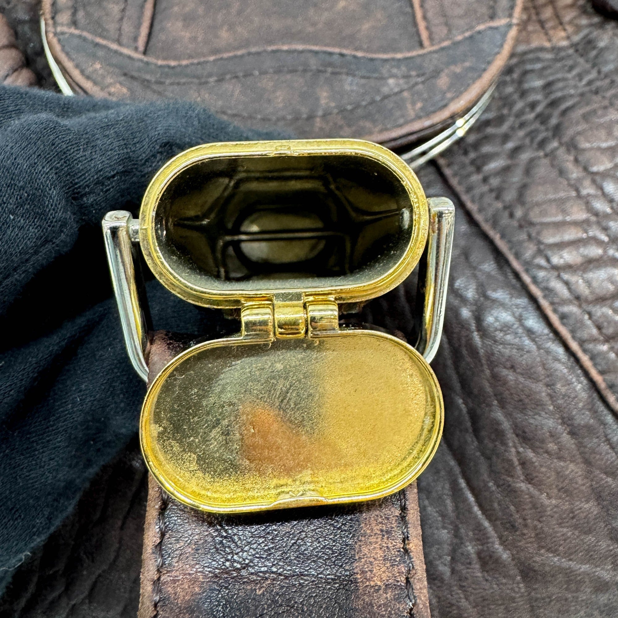 Spy Brown Leather Shoulder Bag