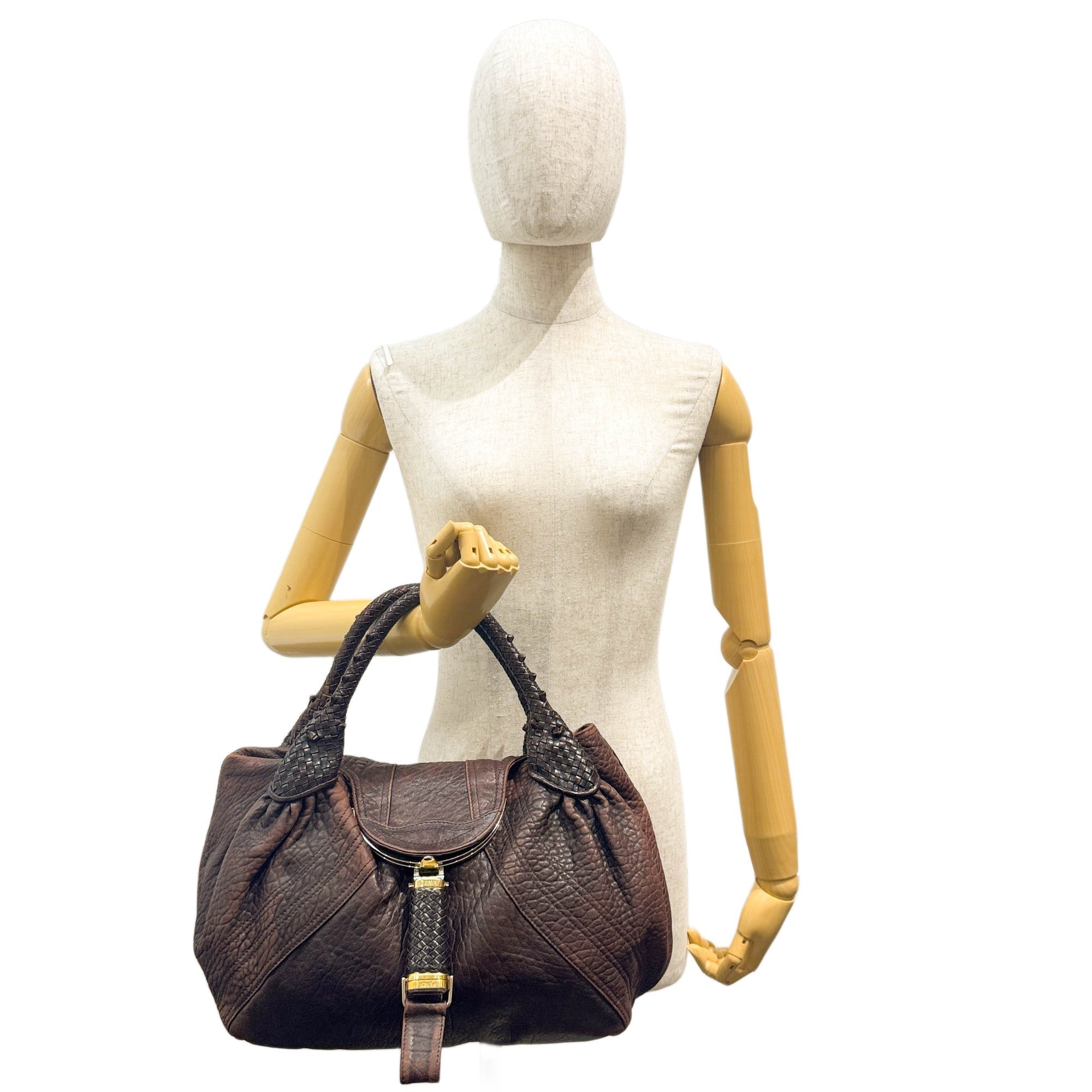 Spy Brown Leather Shoulder Bag