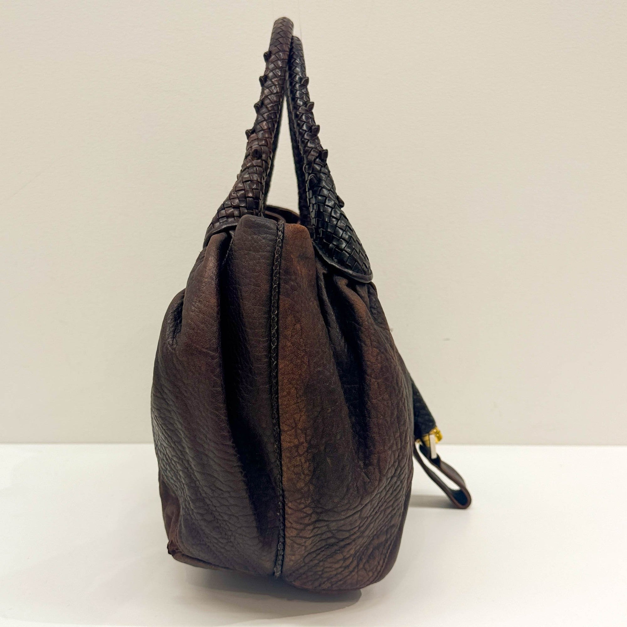 Spy Brown Leather Shoulder Bag
