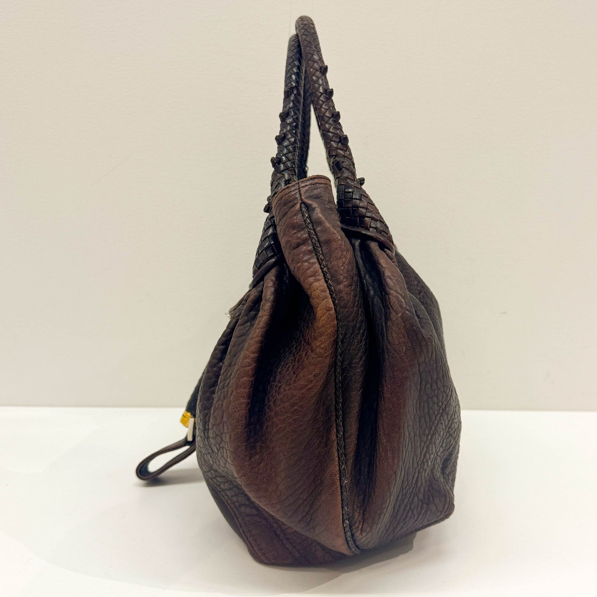 Spy Brown Leather Shoulder Bag