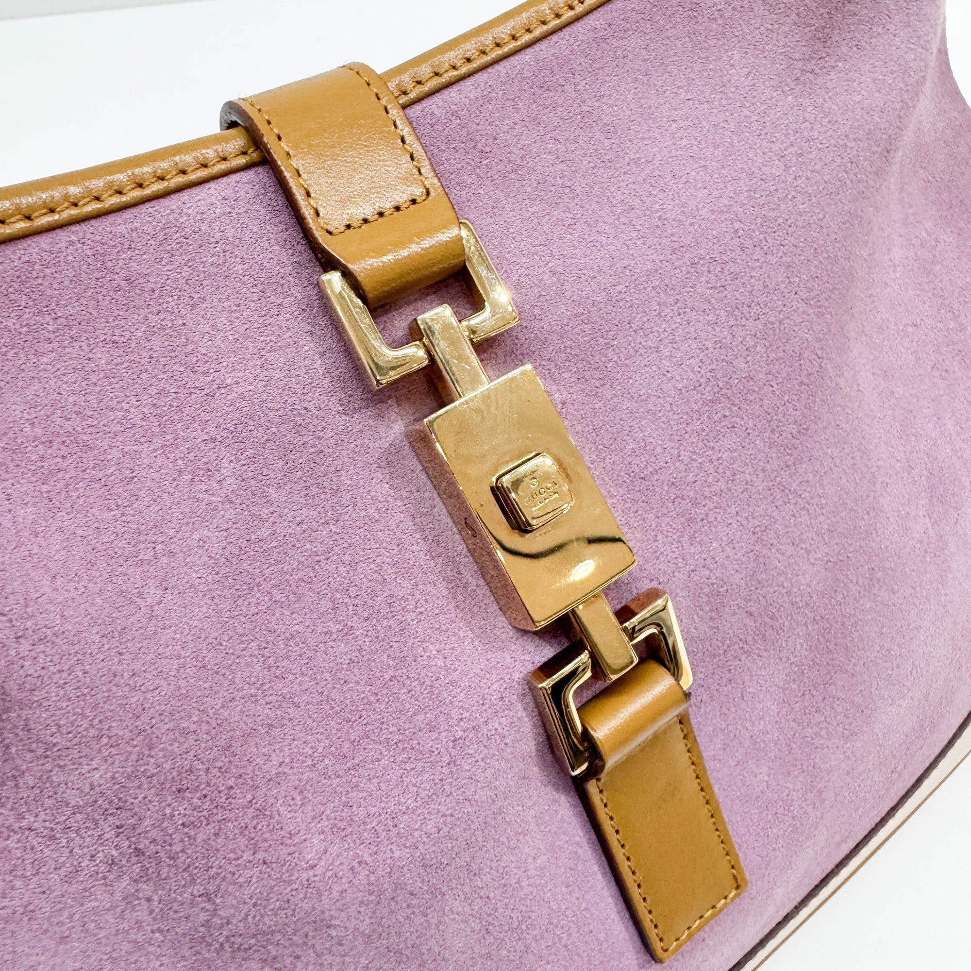 Jackie Lilac Suede Shoulder Bag