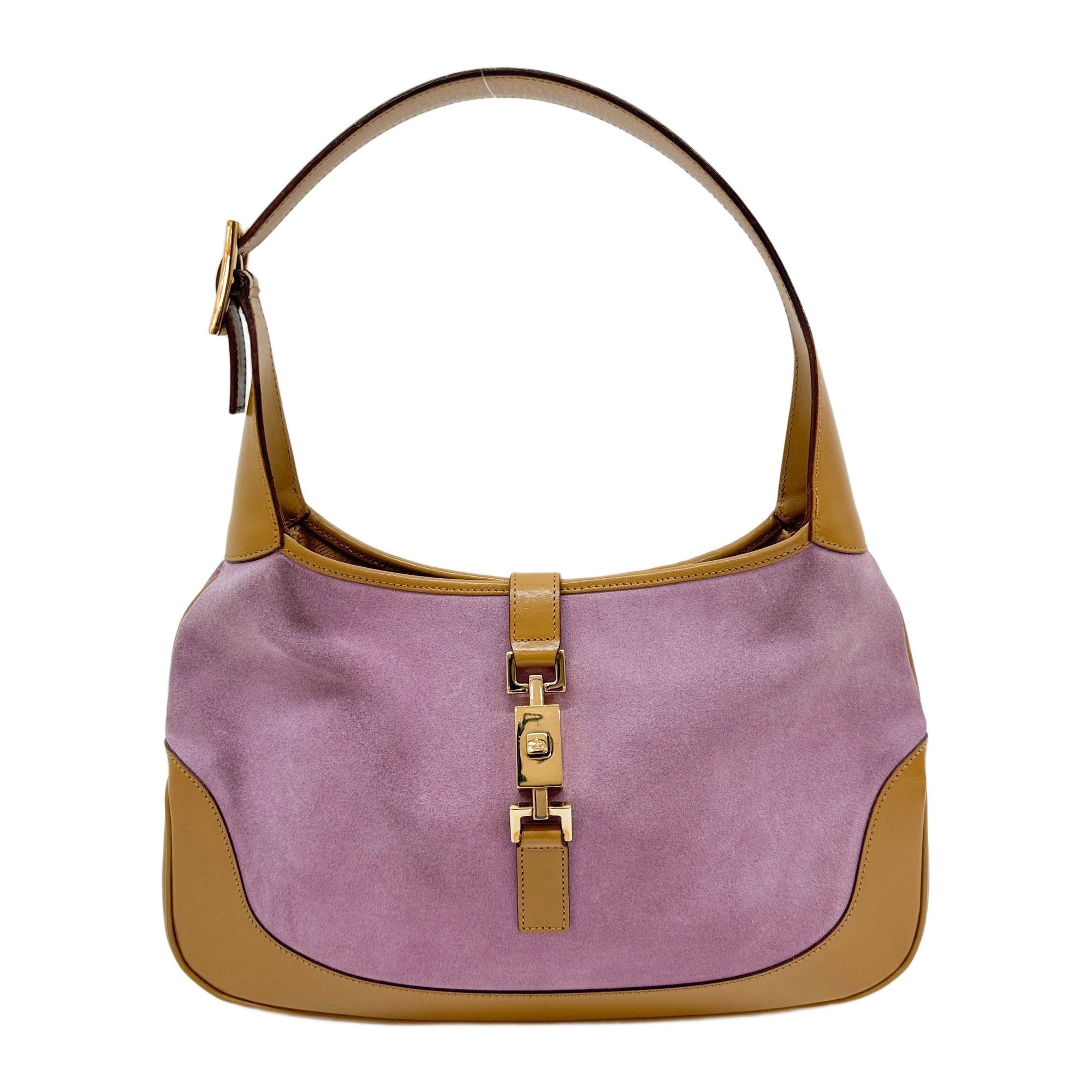 Jackie Lilac Suede Shoulder Bag