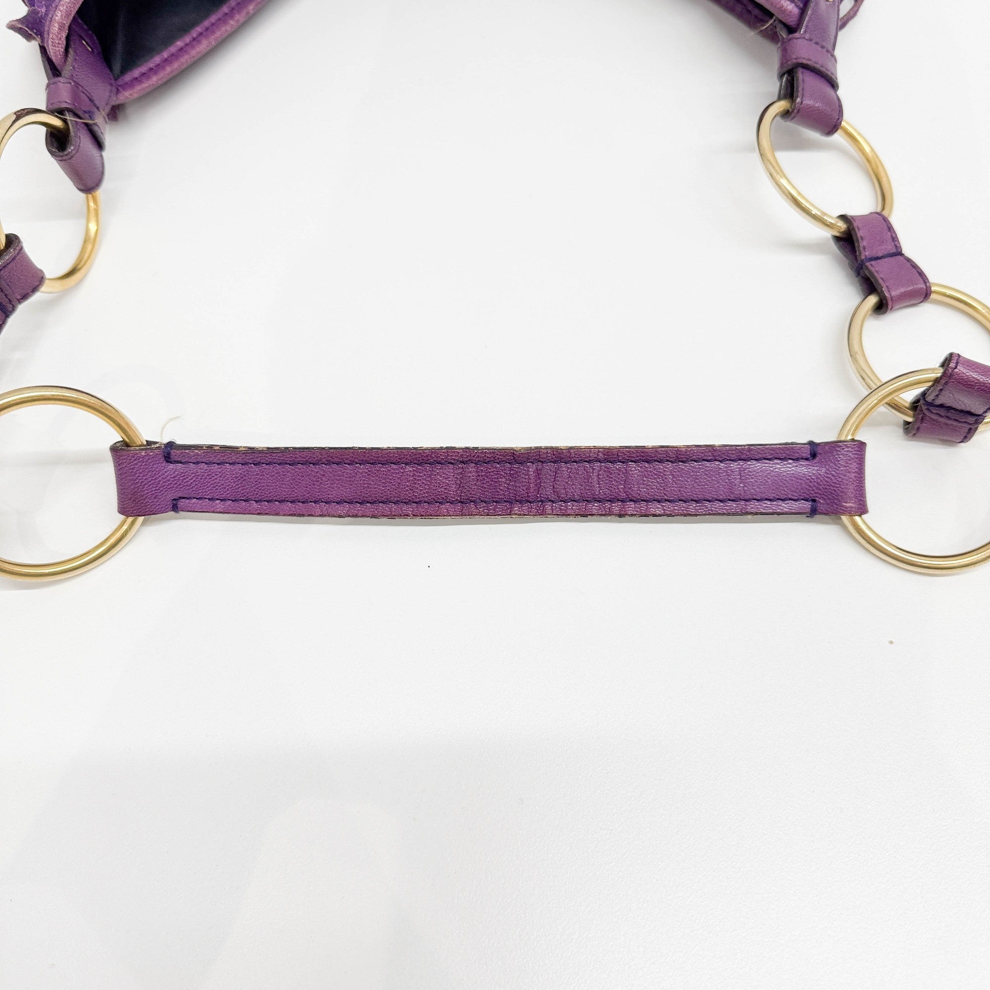 La Boheme Fringe Violet Suede Shoulder Bag