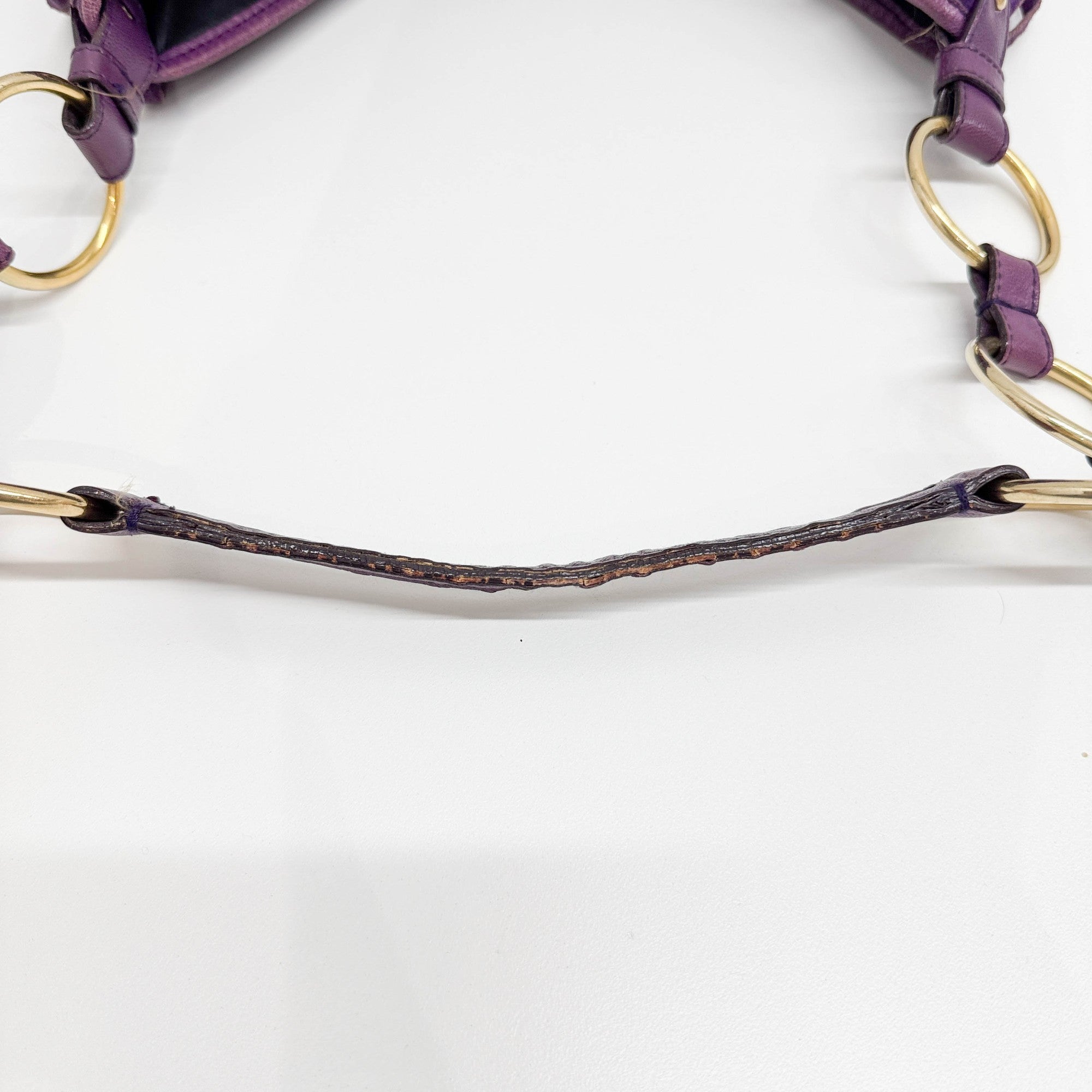 La Boheme Fringe Violet Suede Shoulder Bag