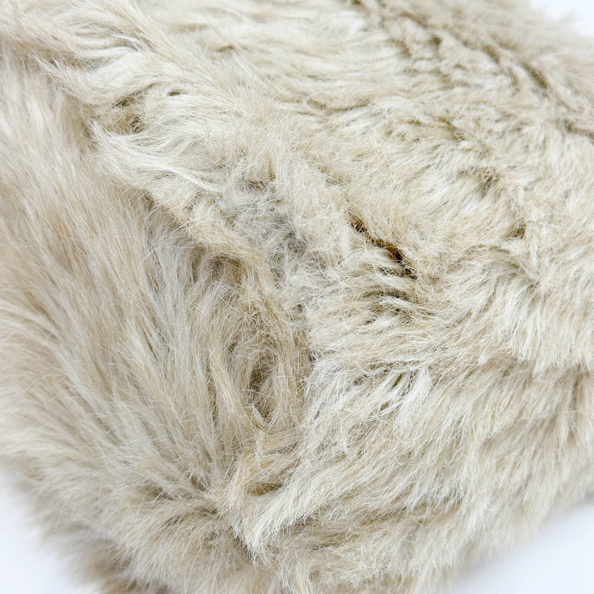 Beige Fur Tote Bag