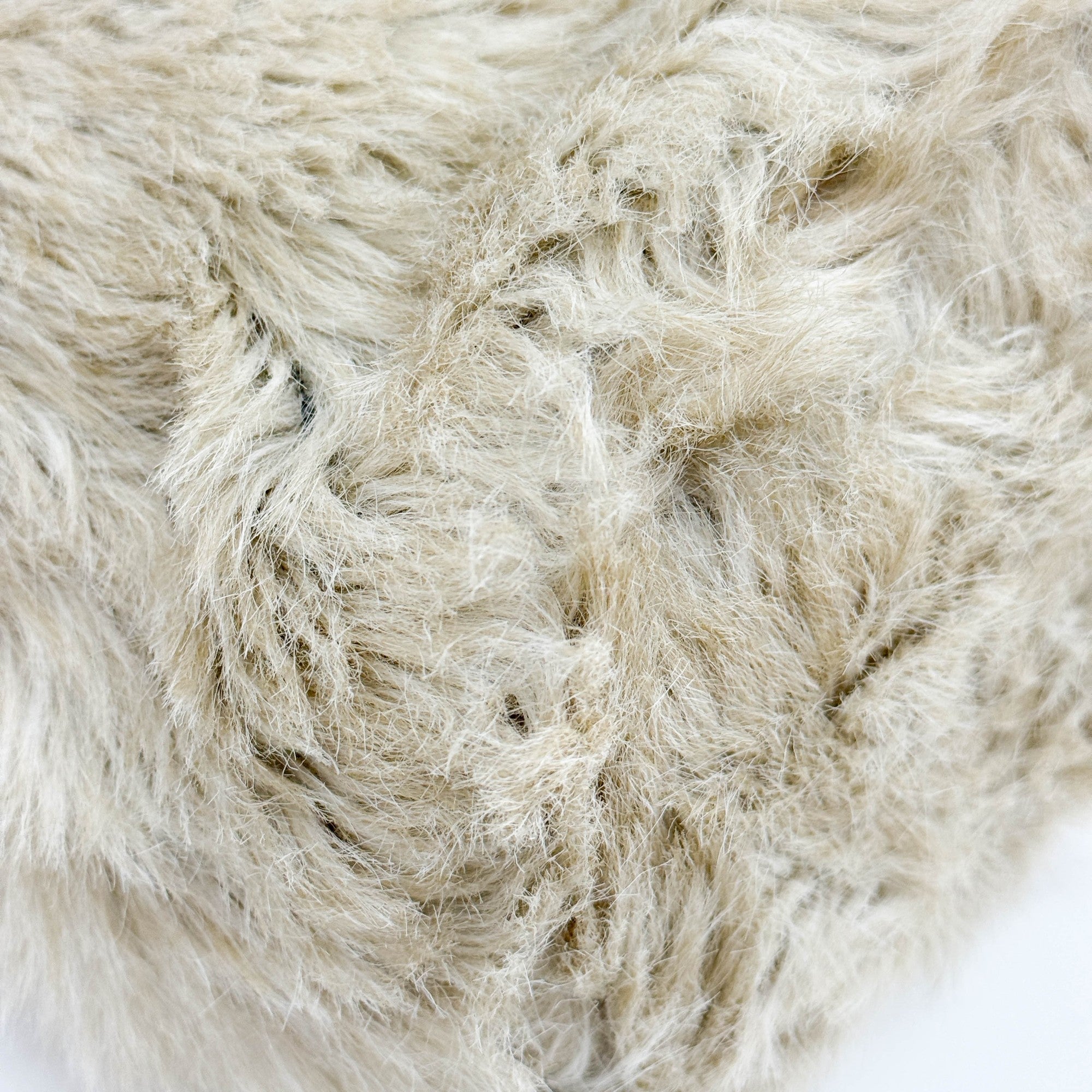Beige Fur Tote Bag