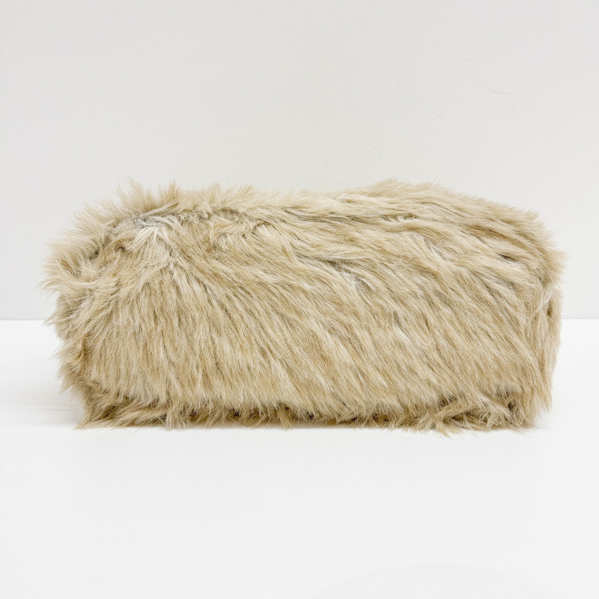 Beige Fur Tote Bag