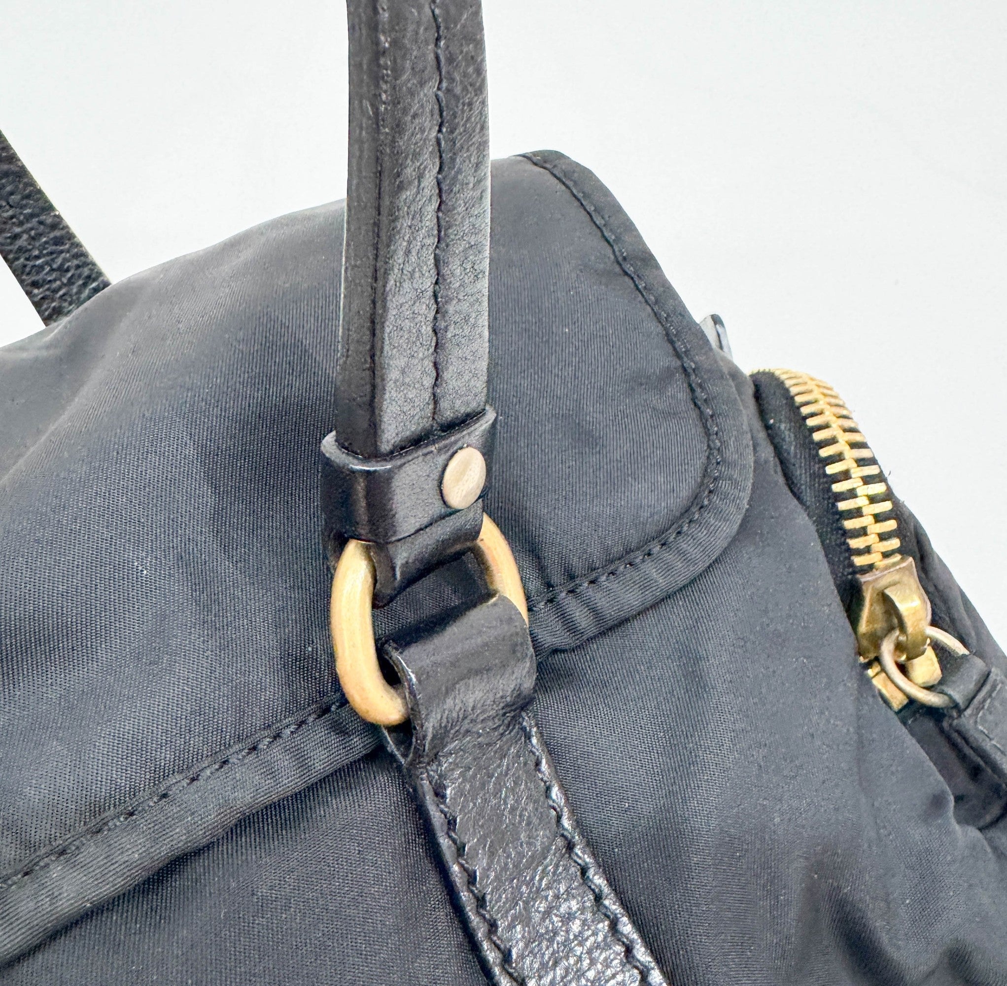 Black Nylon Shoulder Bag