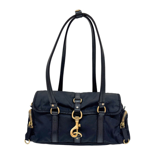 Black Nylon Shoulder Bag