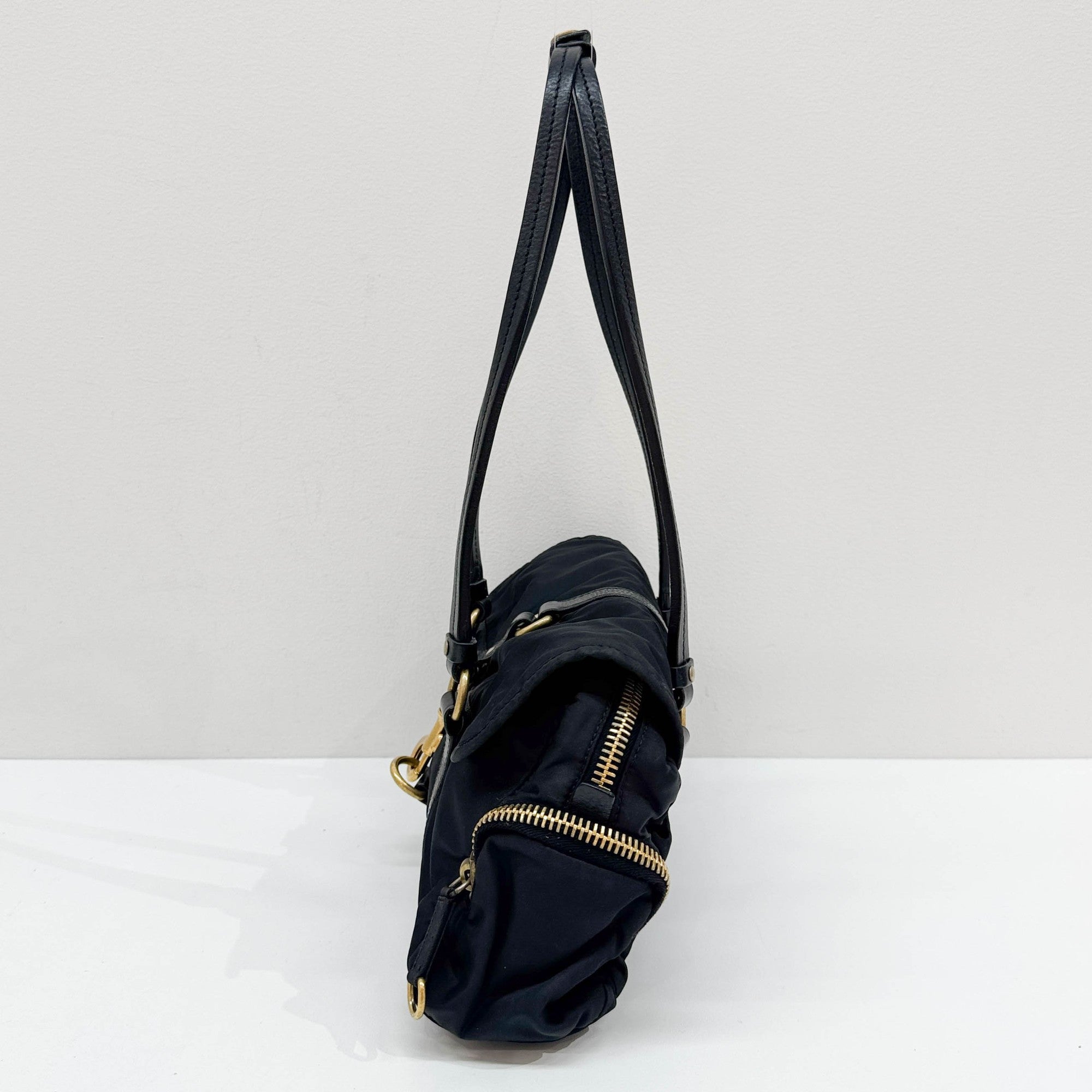 Black Nylon Shoulder Bag