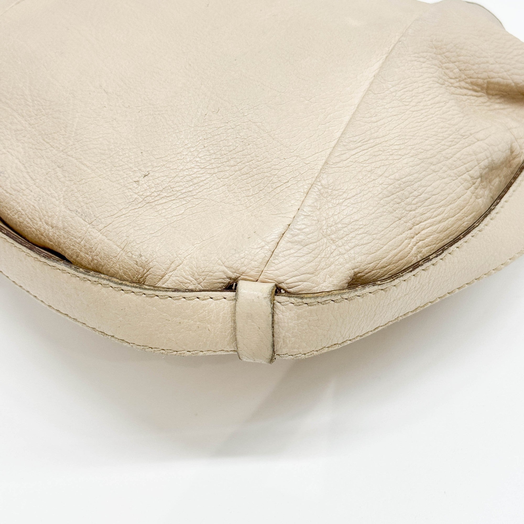 Mombasa Beige Leather Shoulder Bag