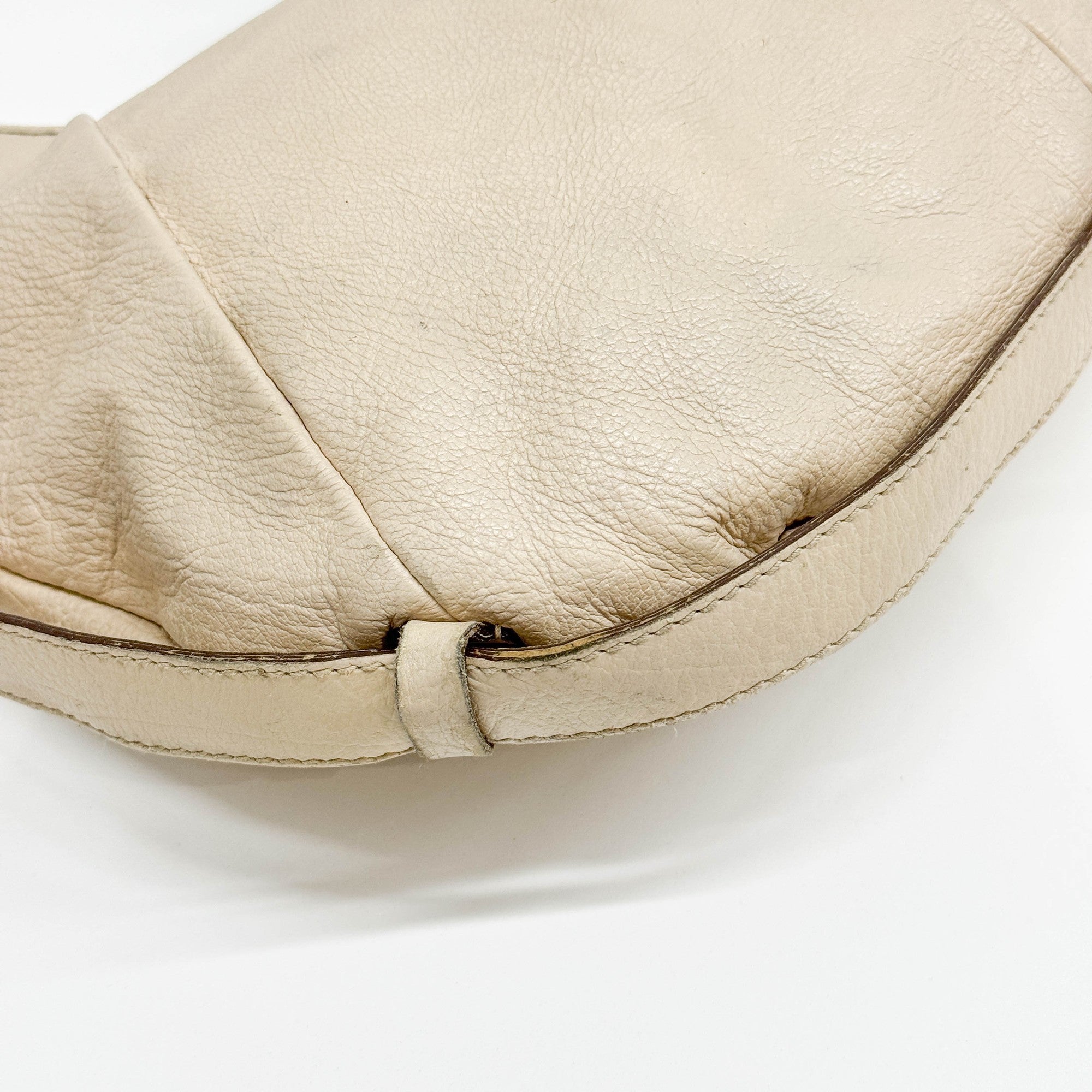 Mombasa Beige Leather Shoulder Bag