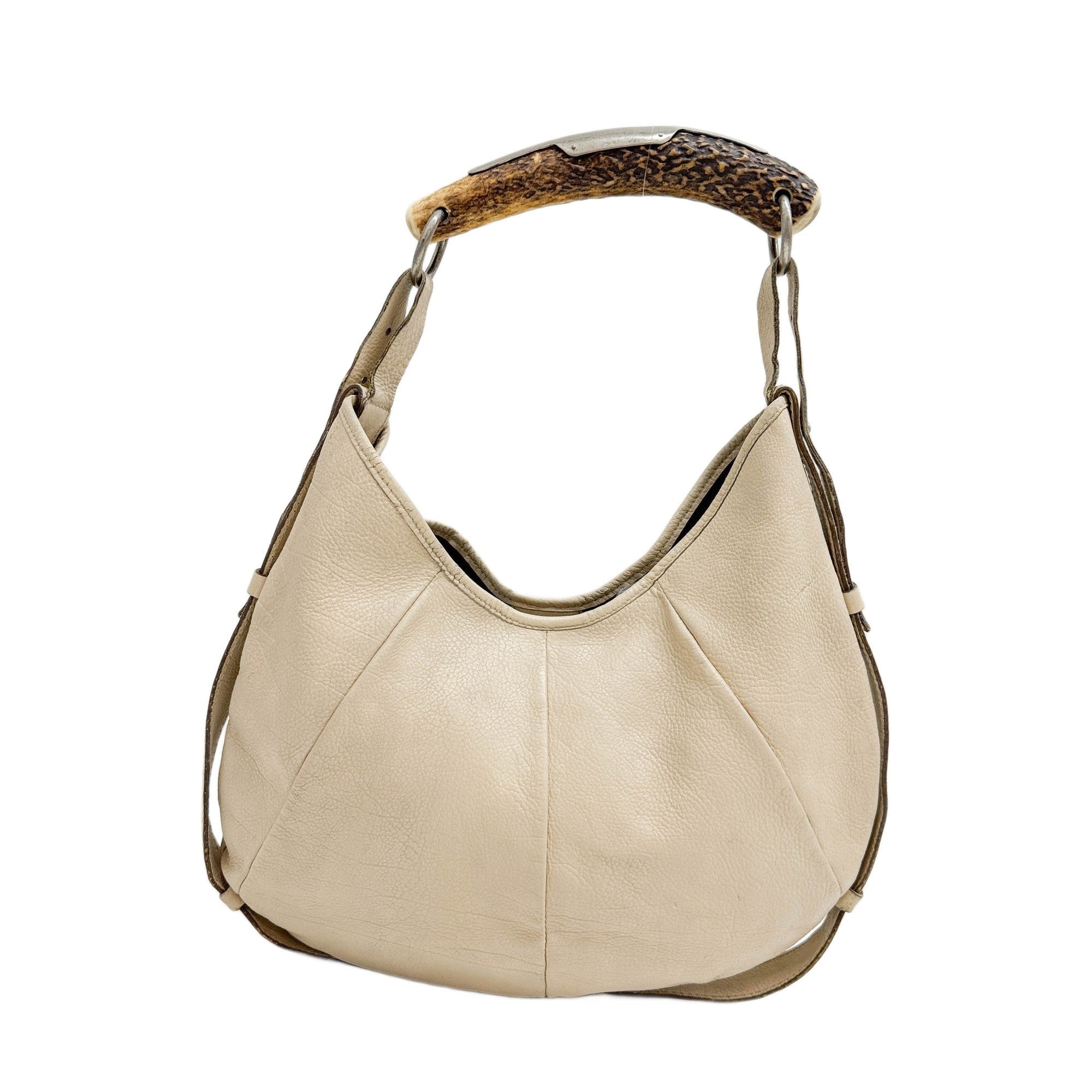 Mombasa Beige Leather Shoulder Bag
