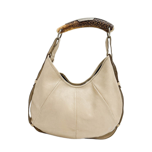 Mombasa Beige Leather Shoulder Bag