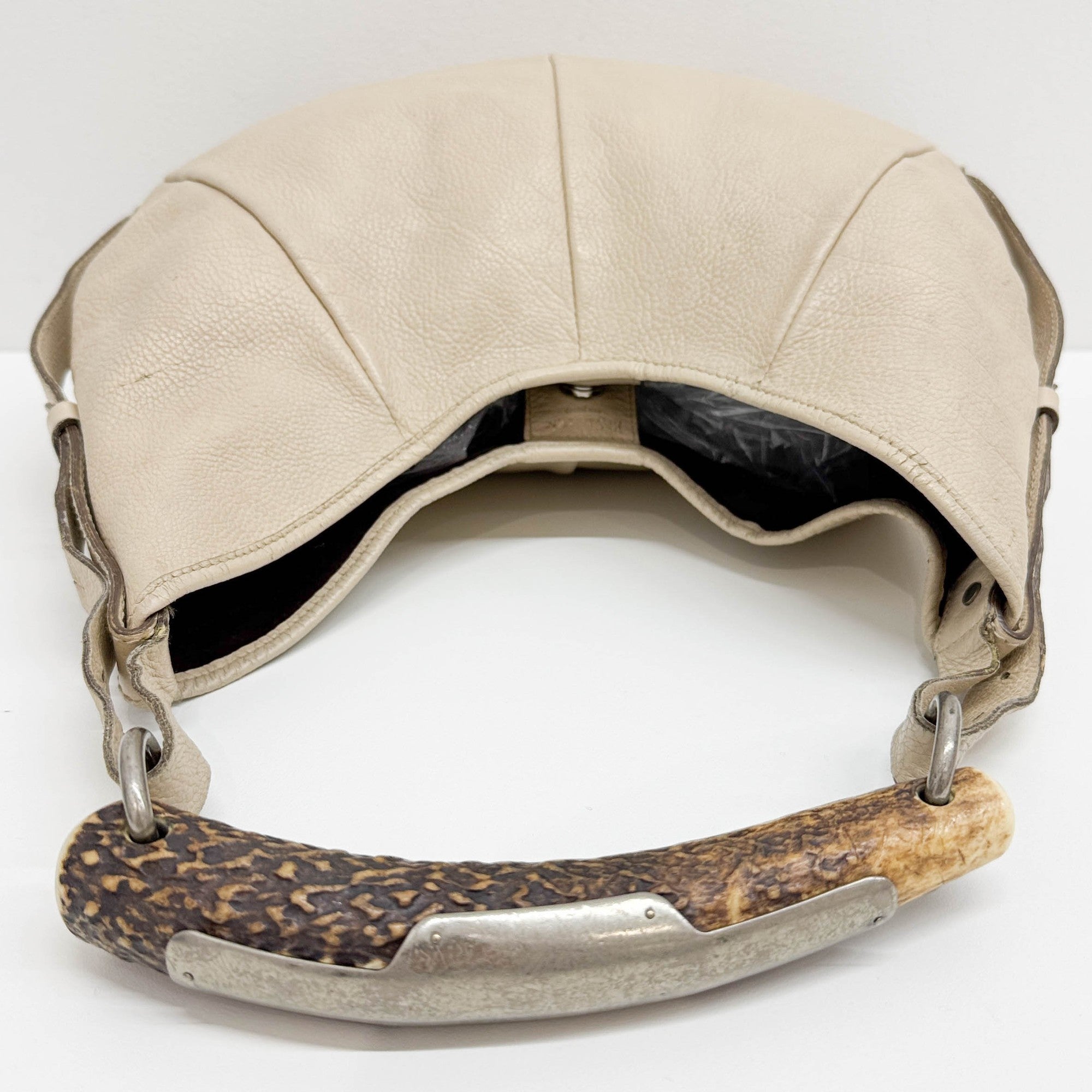 Mombasa Beige Leather Shoulder Bag
