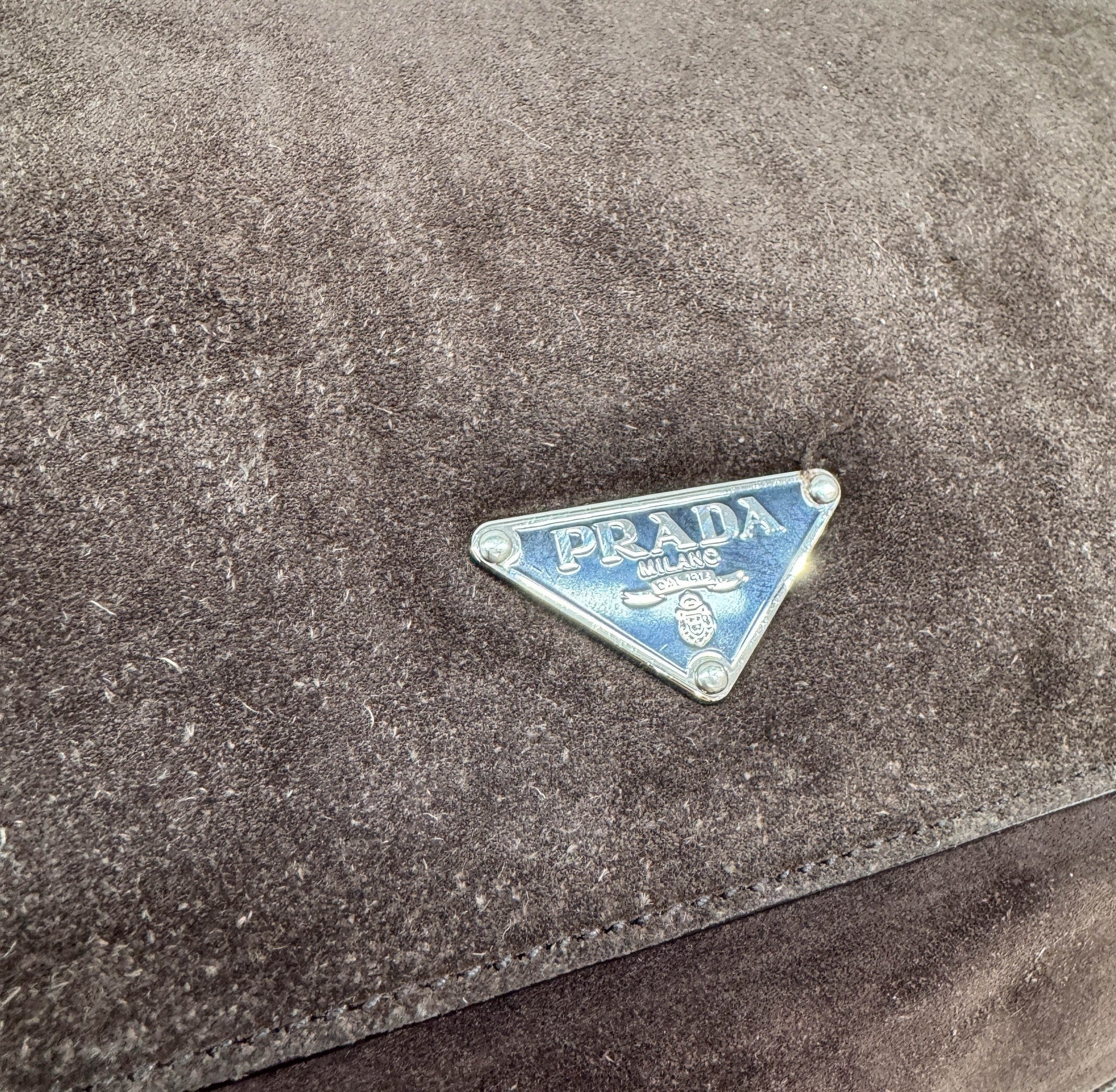 Brown Suede Tote Bag