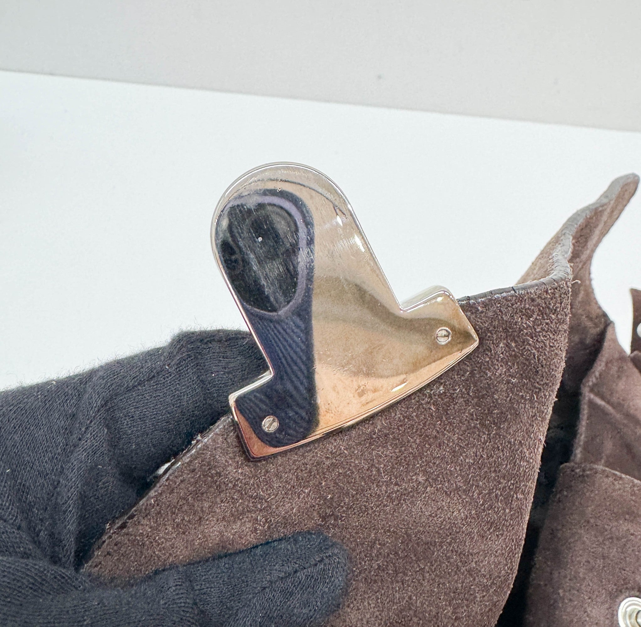 Brown Suede Tote Bag