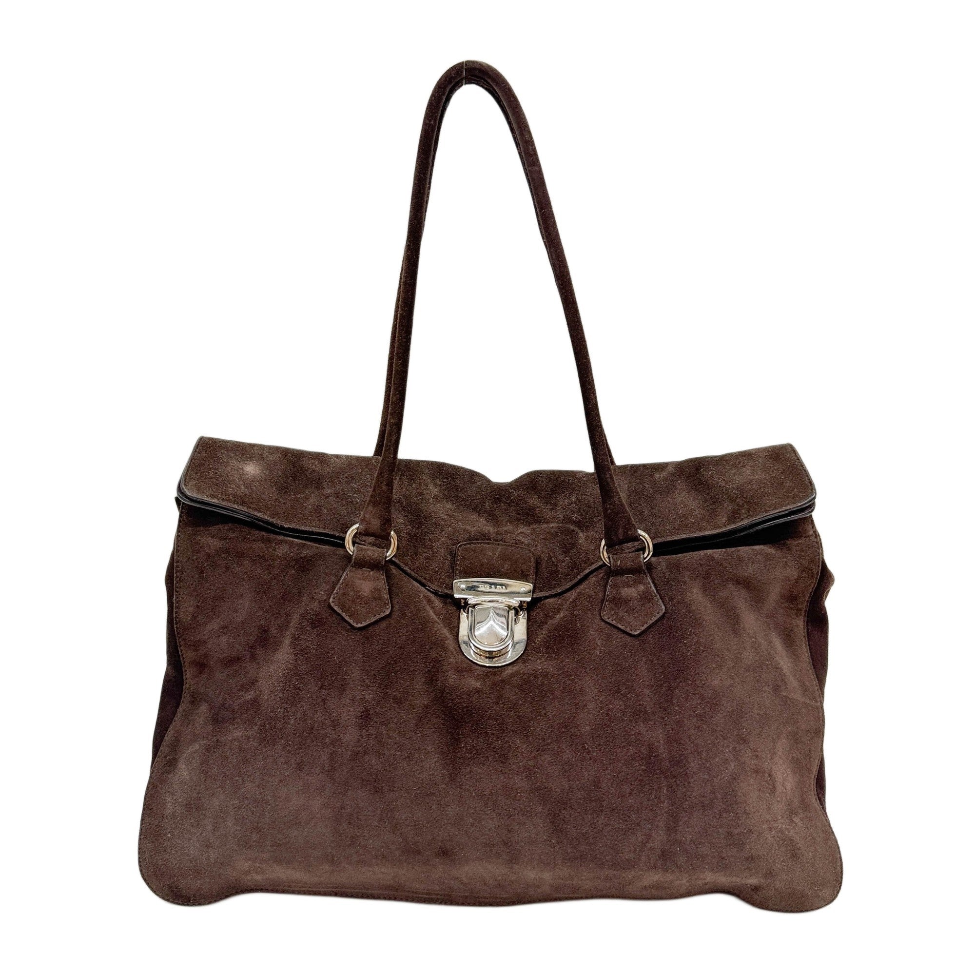 Brown Suede Tote Bag