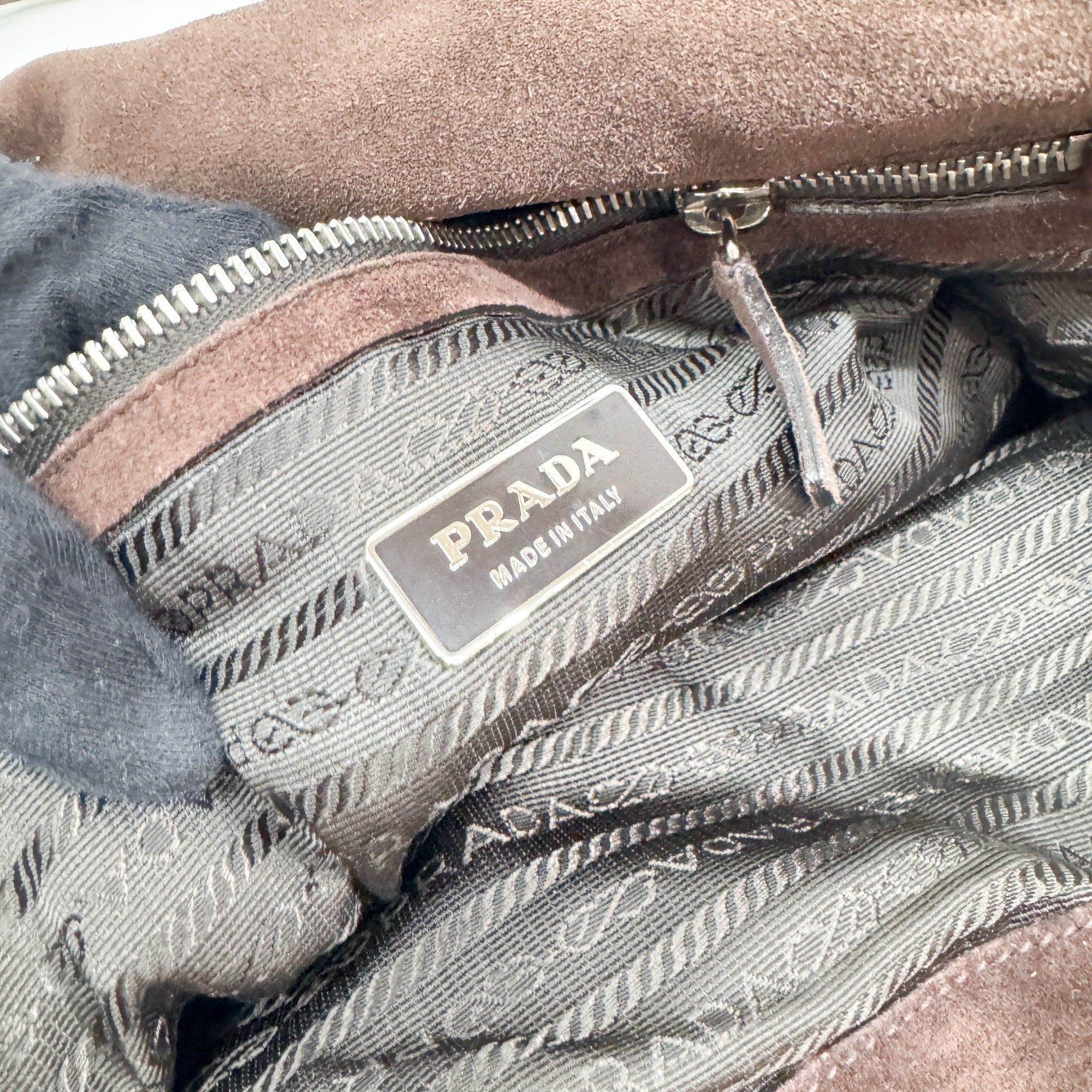 Brown Suede Tote Bag