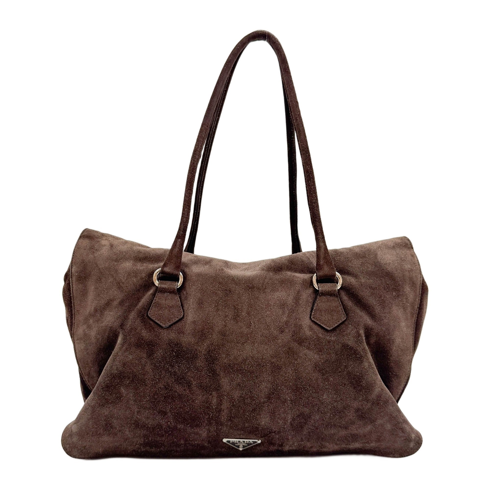 Brown Suede Tote Bag