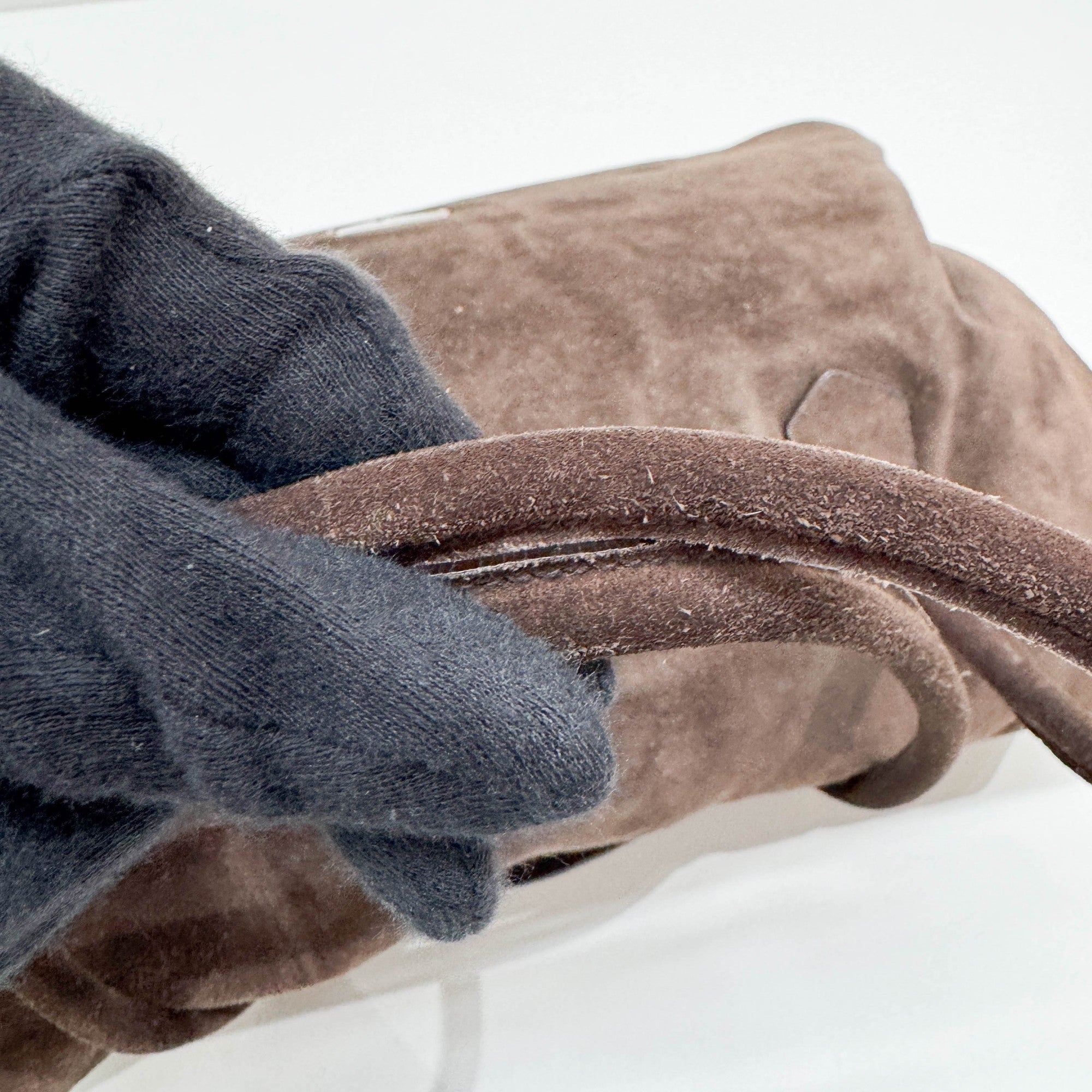 Brown Suede Tote Bag