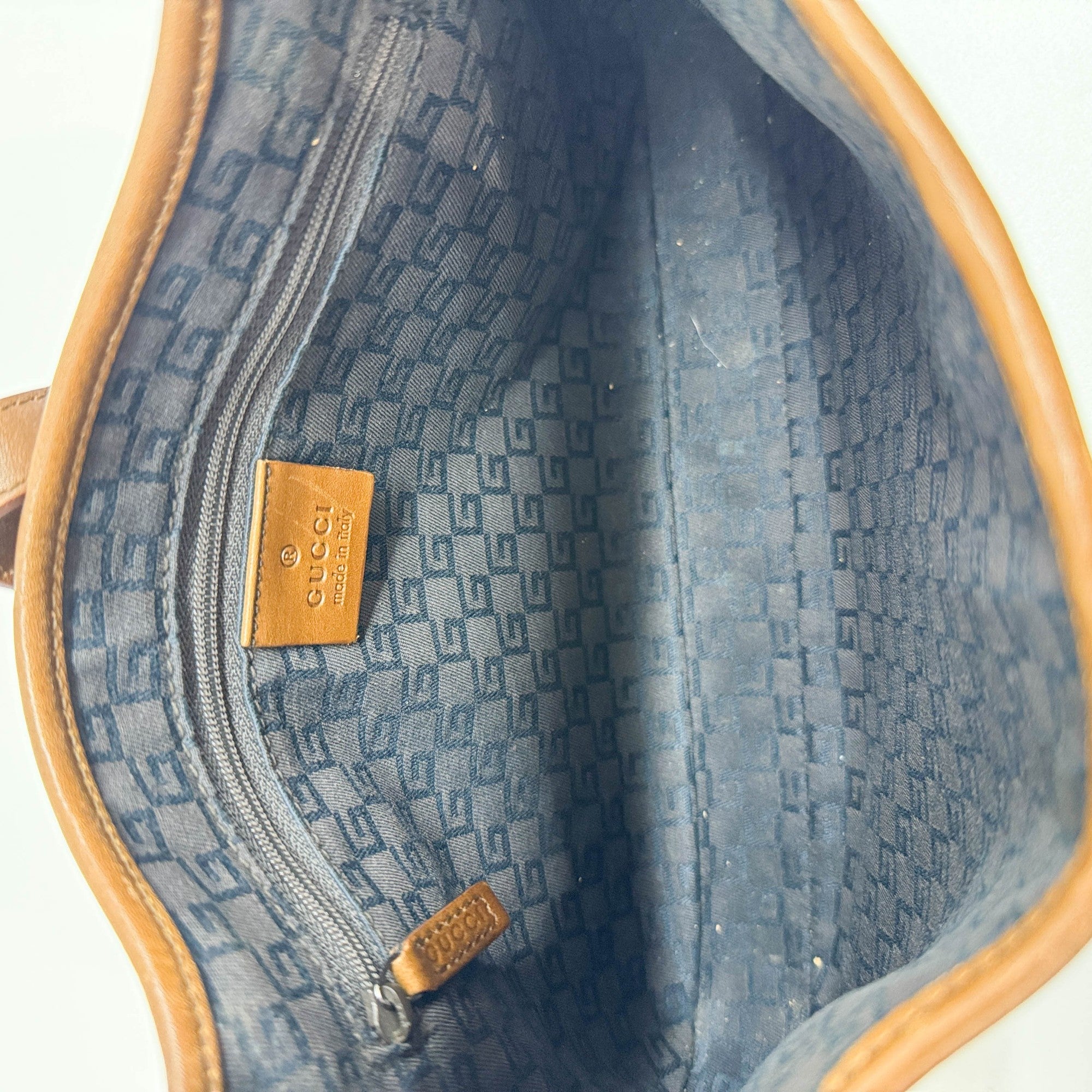 Mini Jackie Cherry Line Brown Suede Shoulder Bag