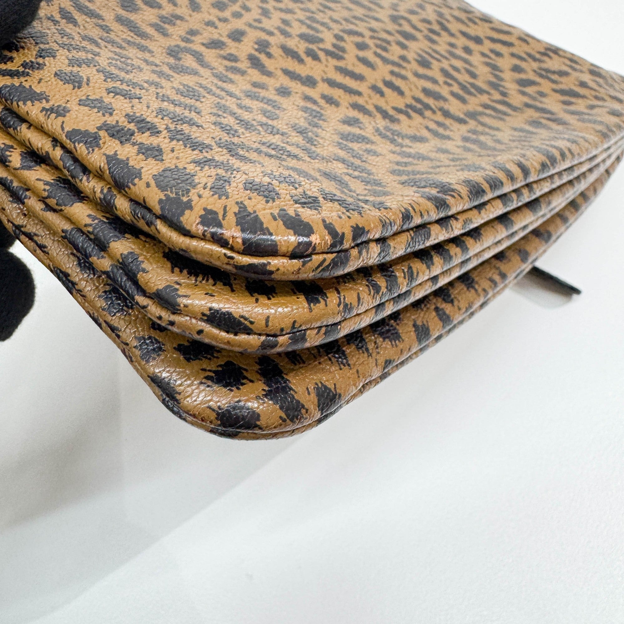 3 in 1 Brown Cheetah Canvas Crossbody Bag