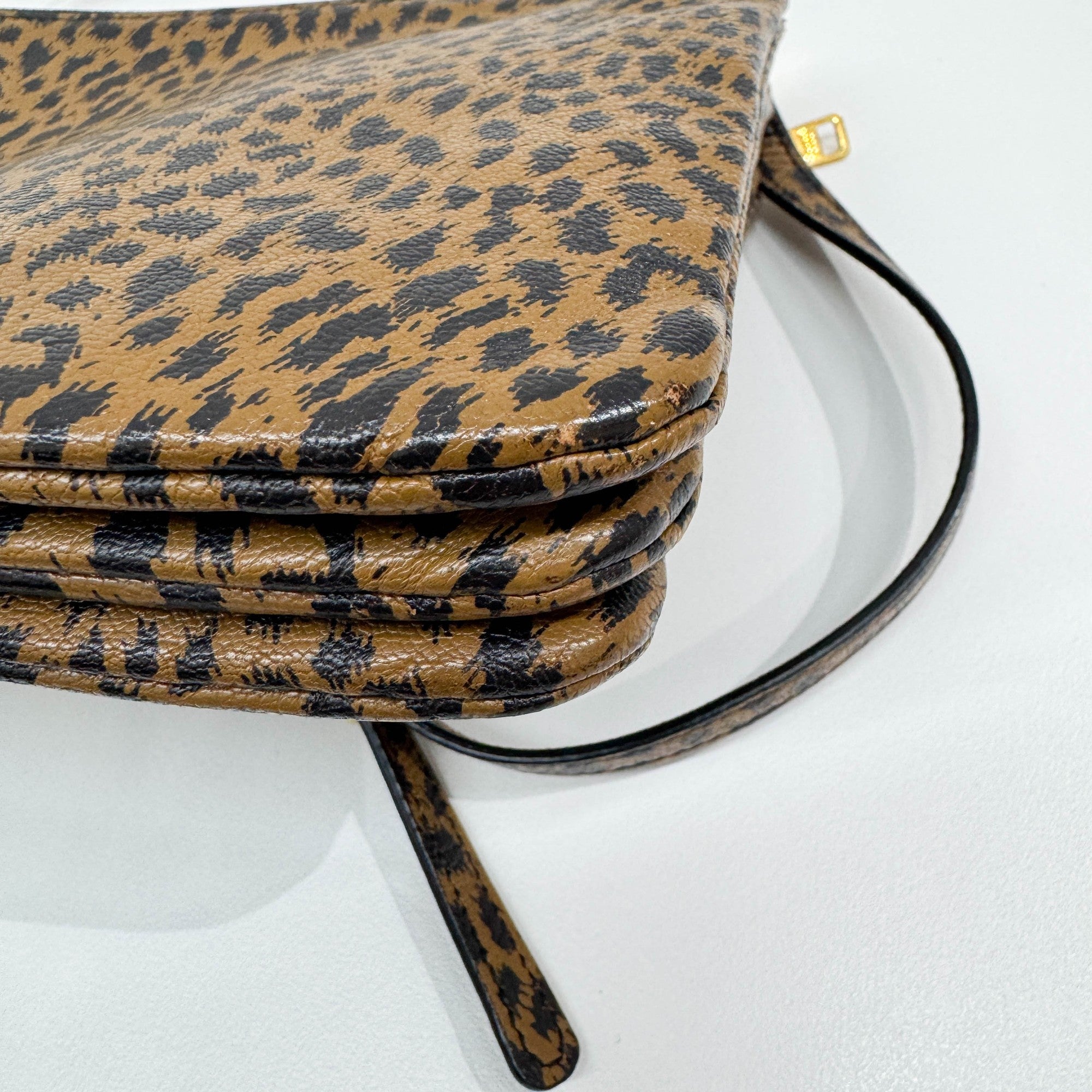 3 in 1 Brown Cheetah Canvas Crossbody Bag