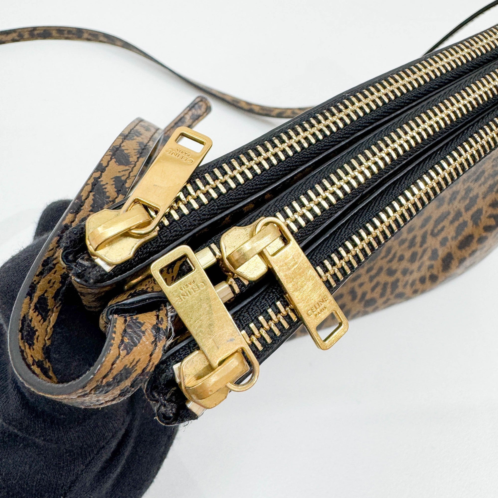 3 in 1 Brown Cheetah Canvas Crossbody Bag