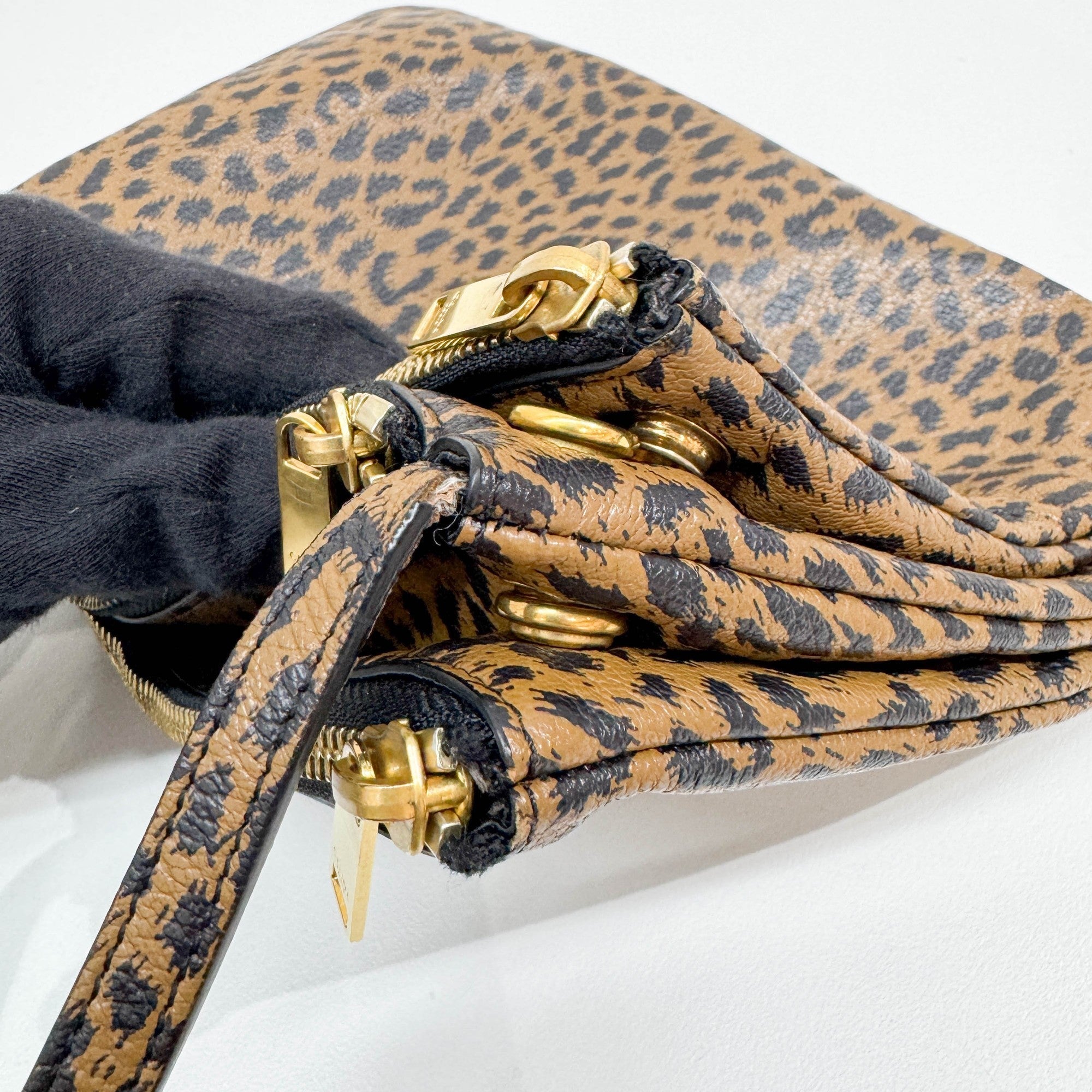 3 in 1 Brown Cheetah Canvas Crossbody Bag