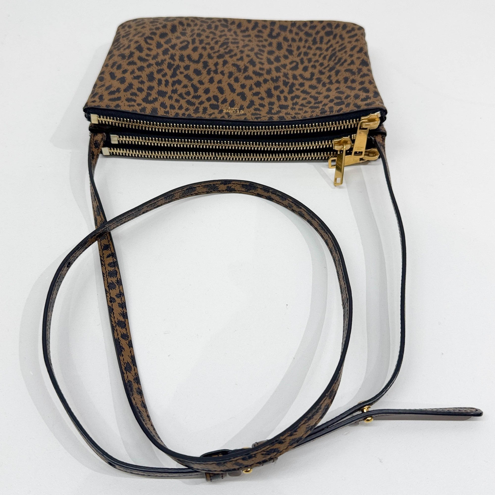 3 in 1 Brown Cheetah Canvas Crossbody Bag
