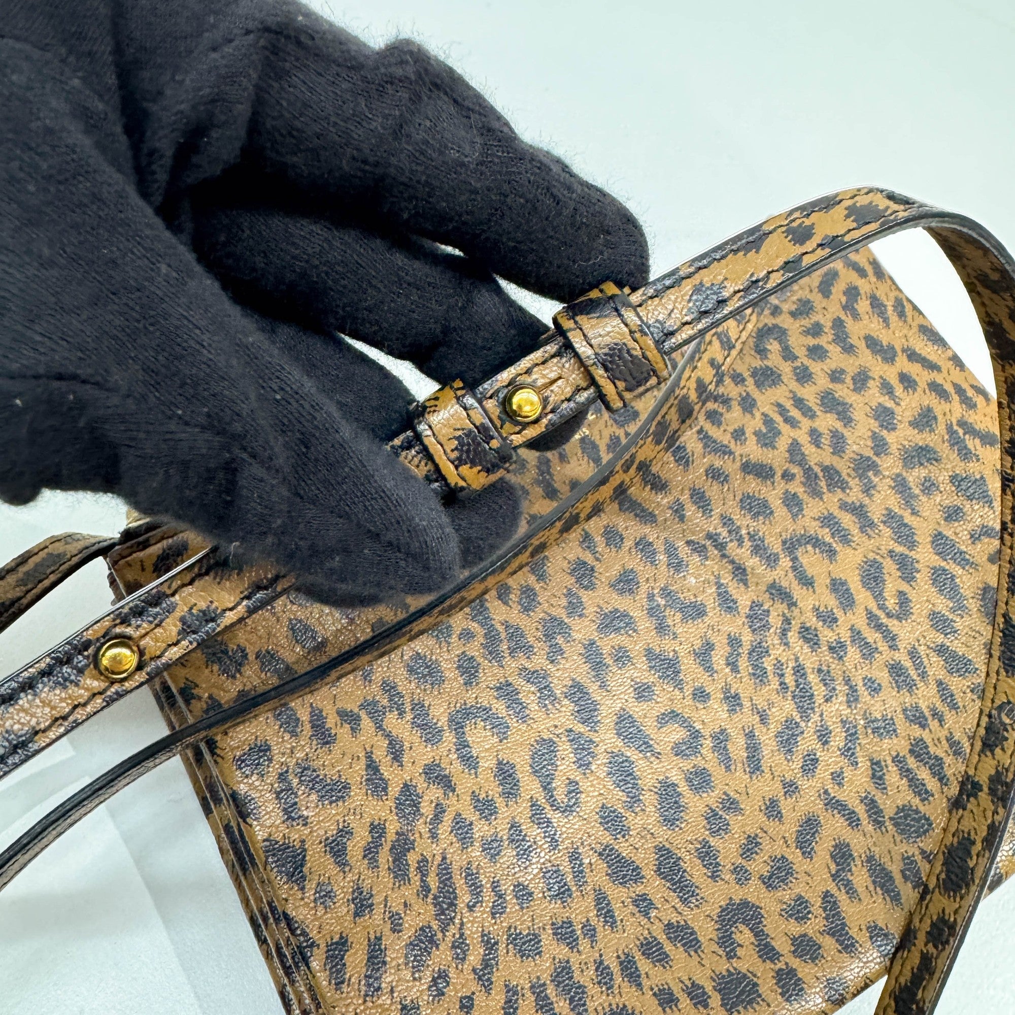 3 in 1 Brown Cheetah Canvas Crossbody Bag