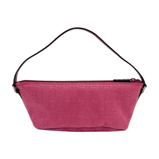 Boat Magenta Pink GG Canvas Pouch Bag