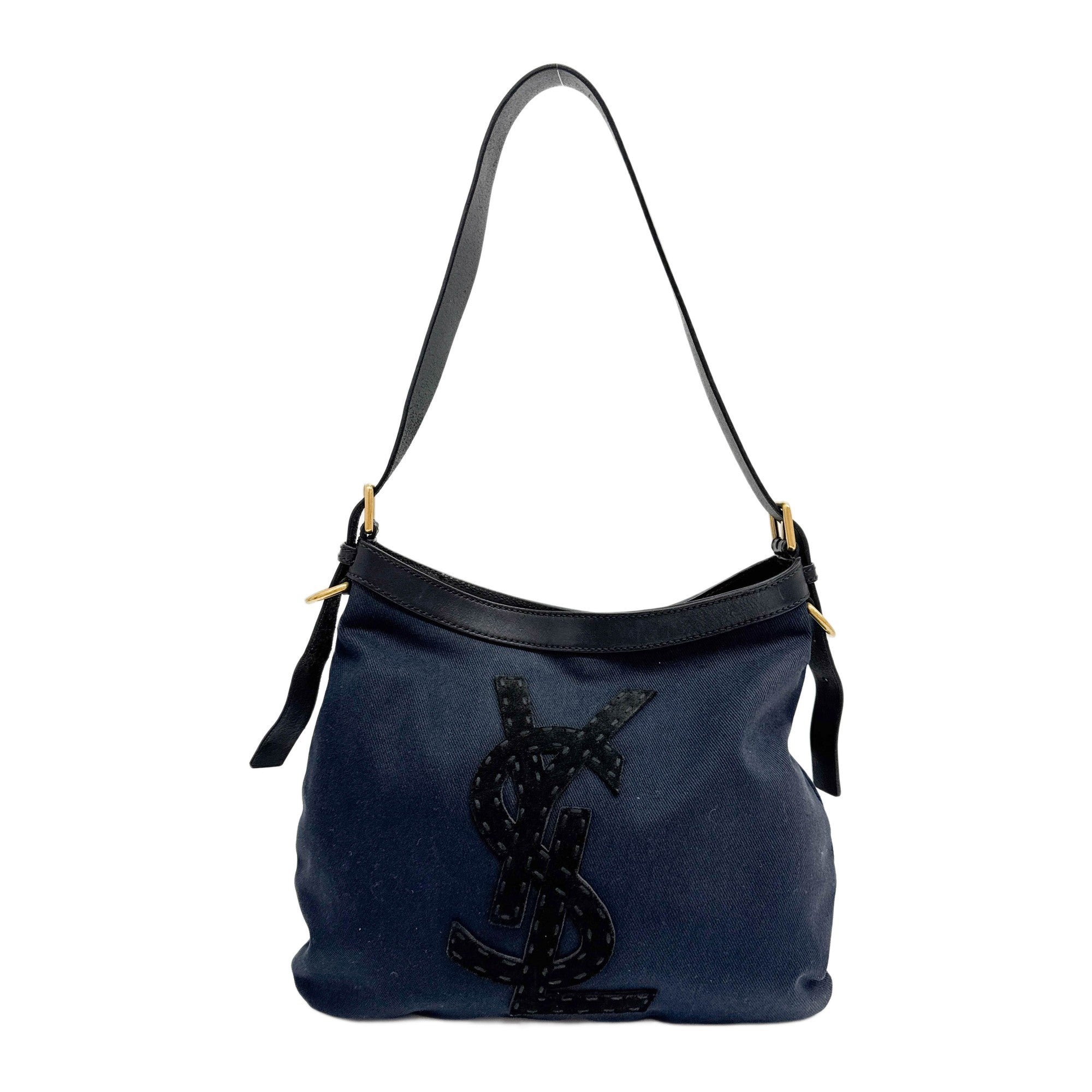 Kahala Blue Cotton Shoulder Bag