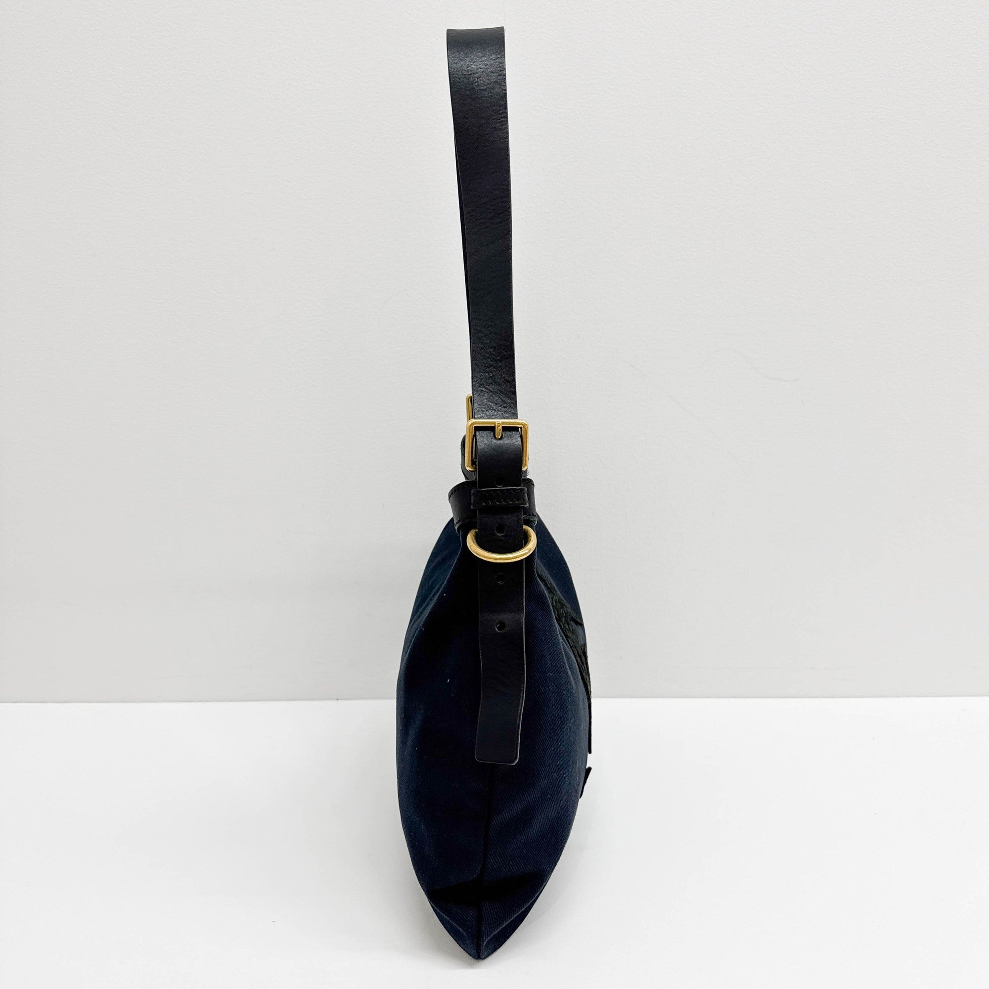 Kahala Blue Cotton Shoulder Bag