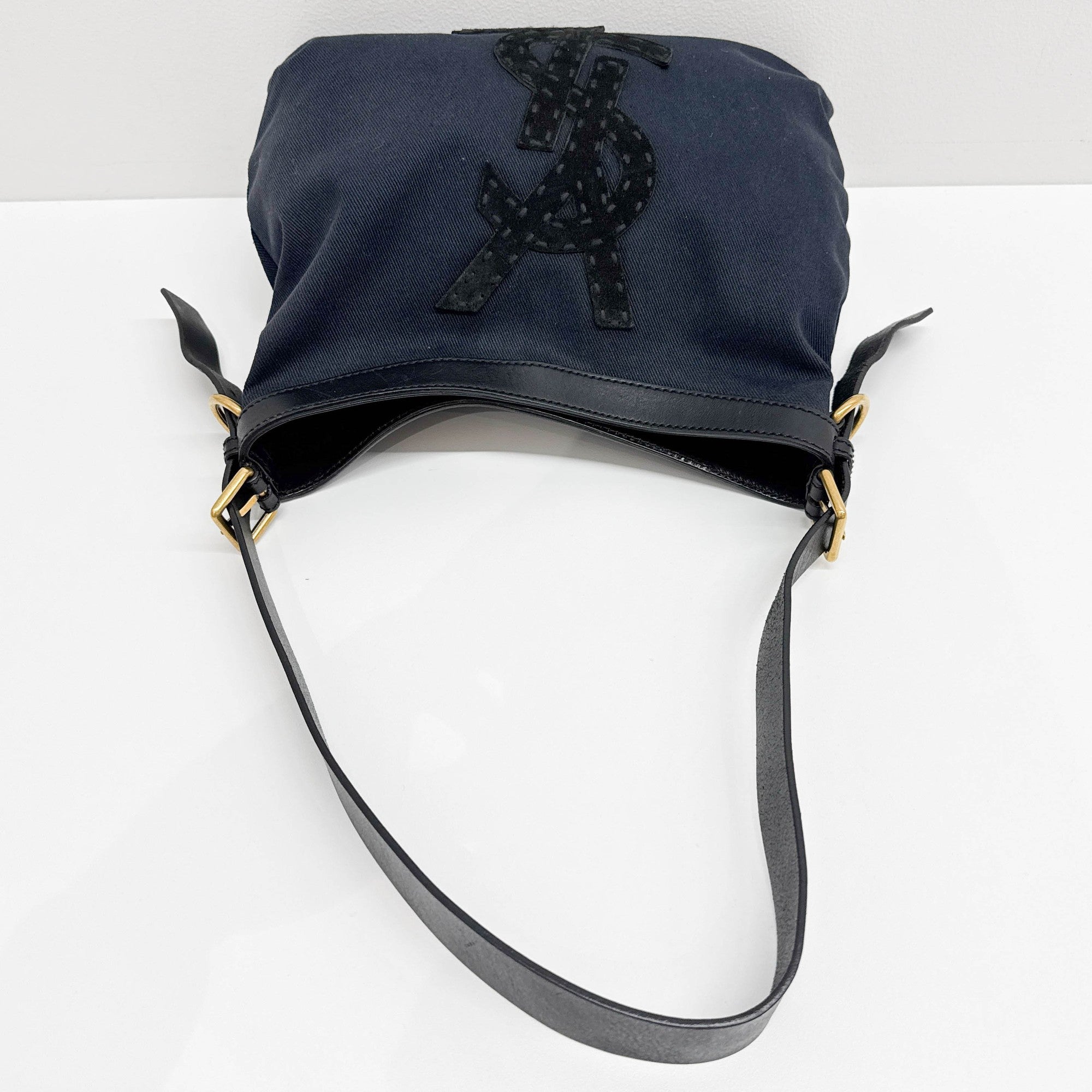 Kahala Blue Cotton Shoulder Bag