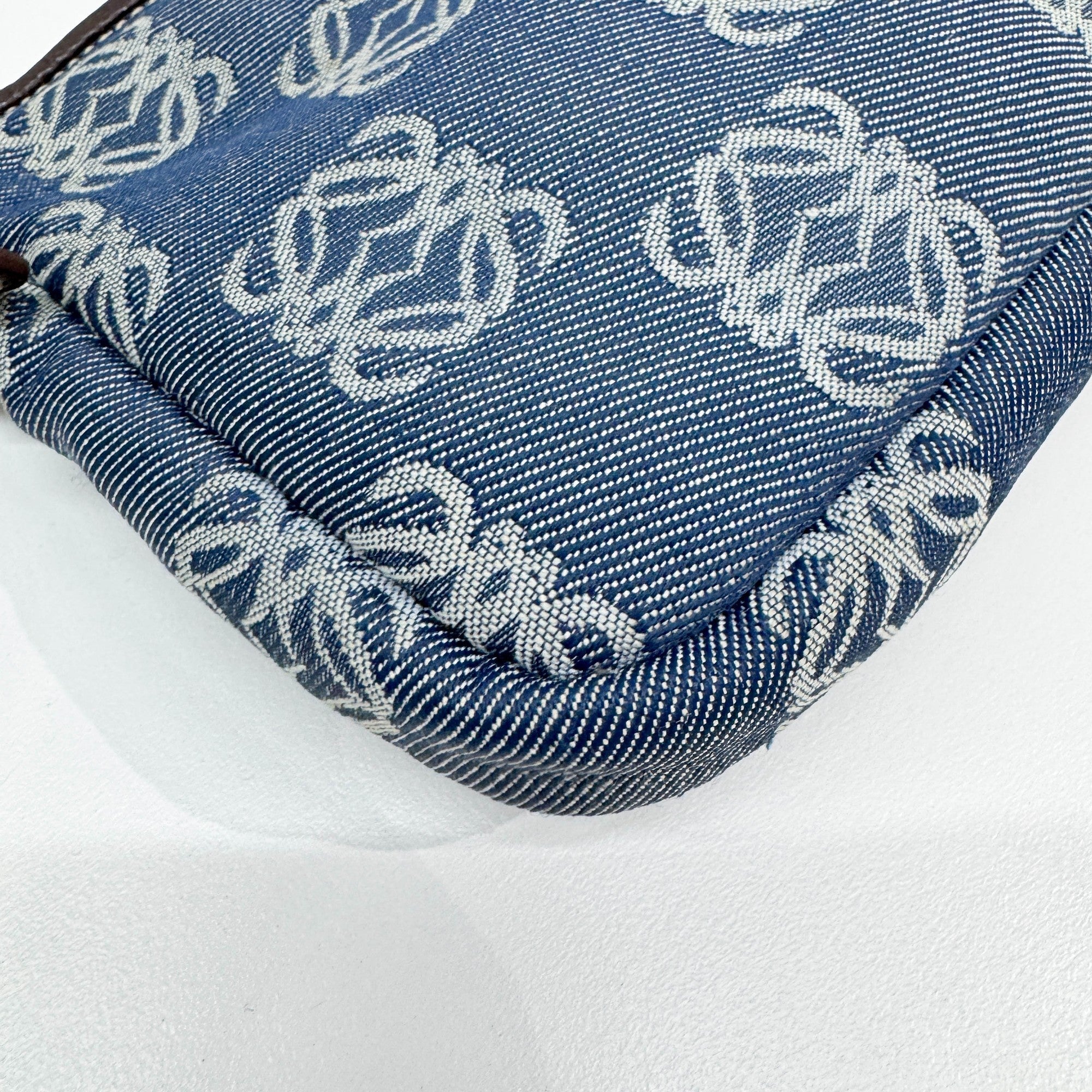 Blue Anagram Canvas Pouch Bag