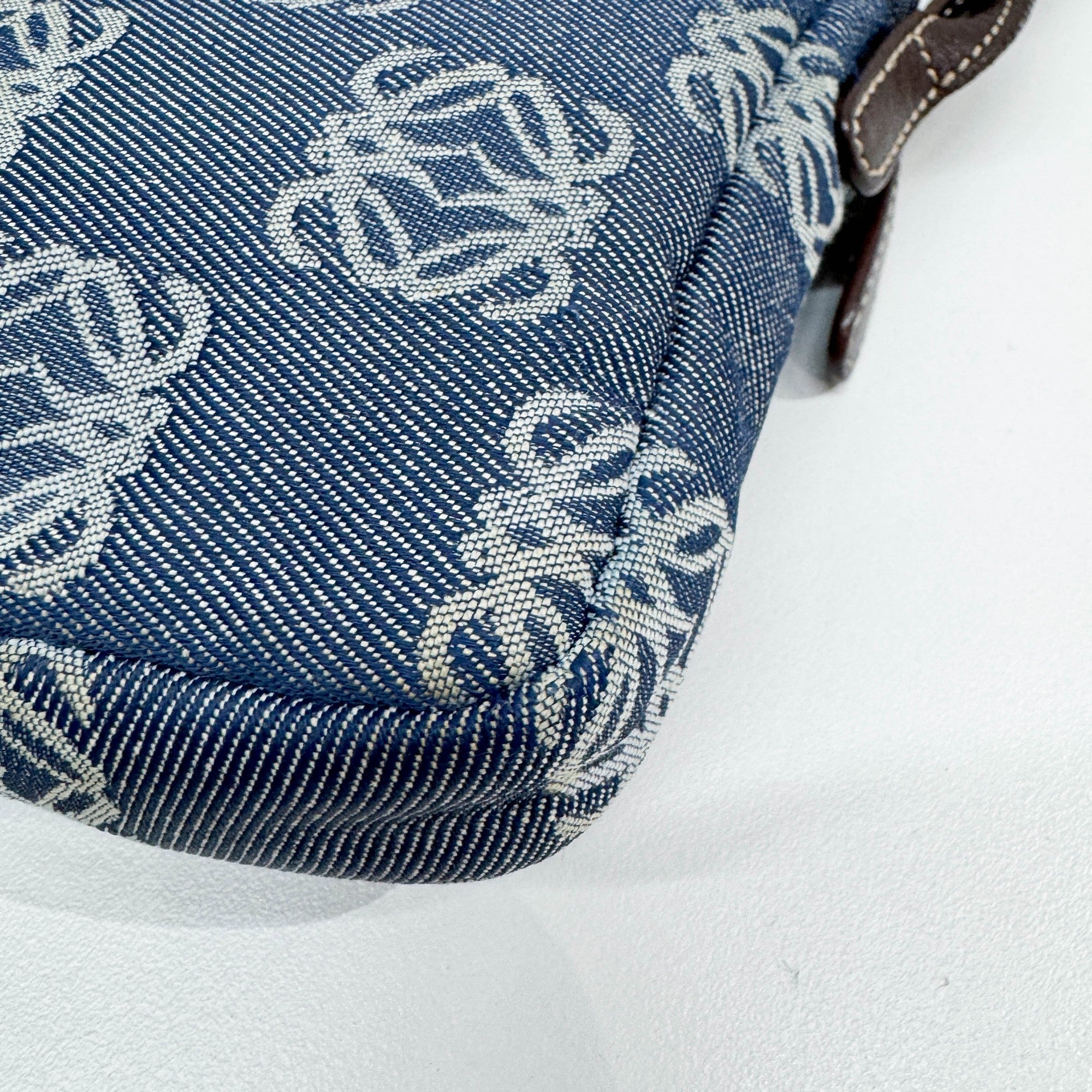 Blue Anagram Canvas Pouch Bag