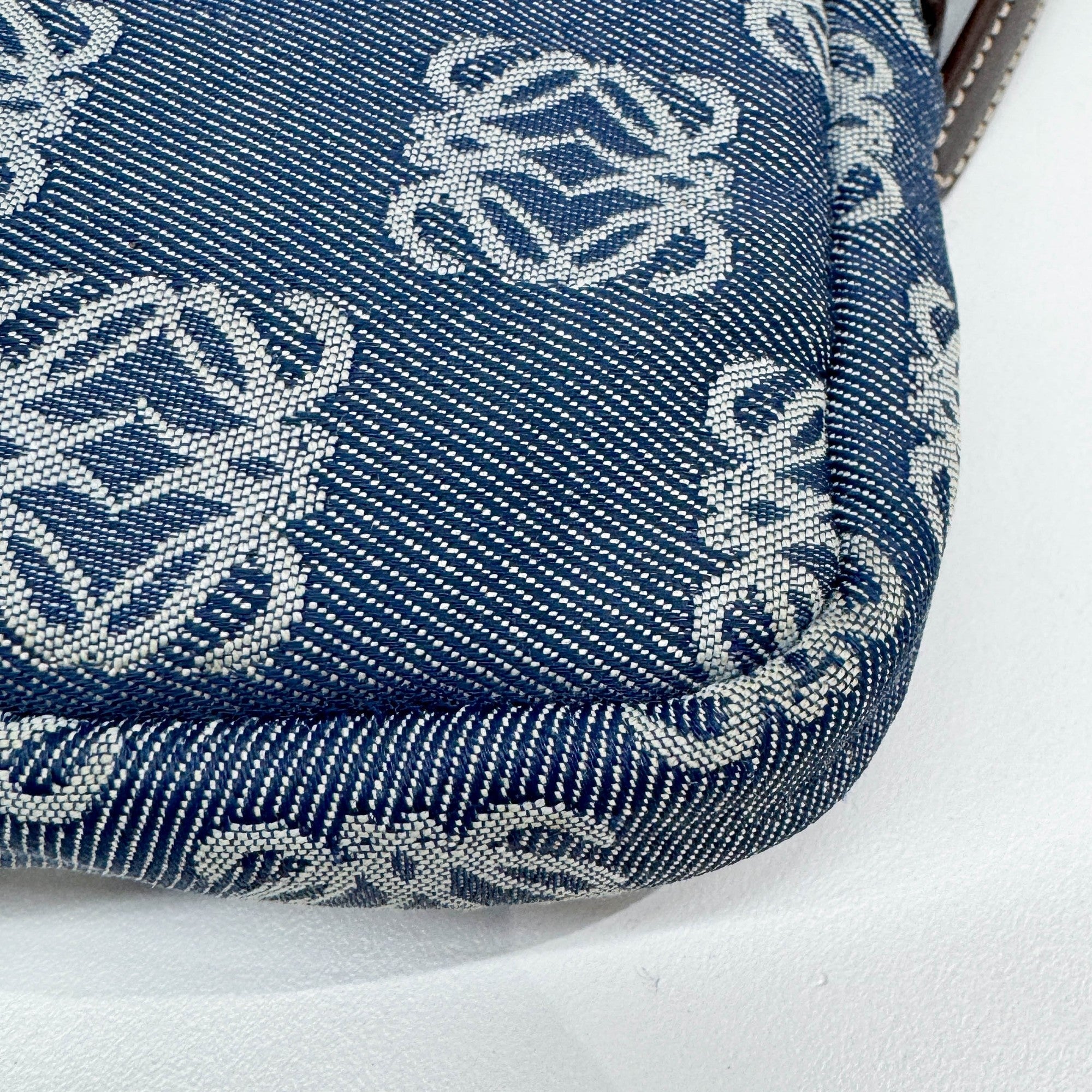 Blue Anagram Canvas Pouch Bag