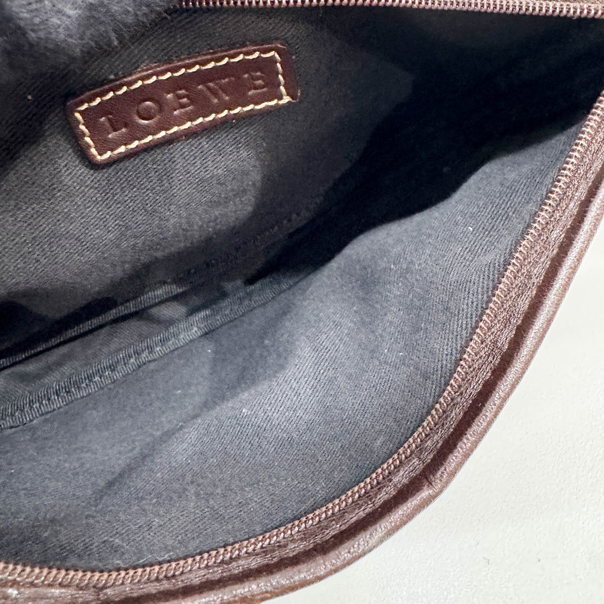 Blue Anagram Canvas Pouch Bag