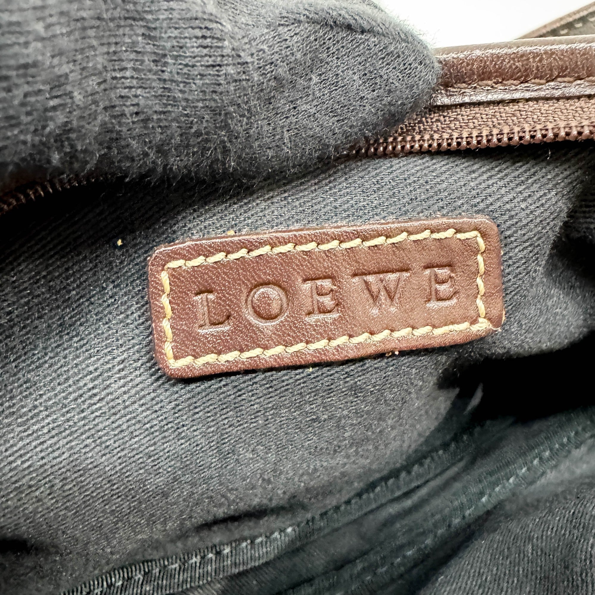 Blue Anagram Canvas Pouch Bag