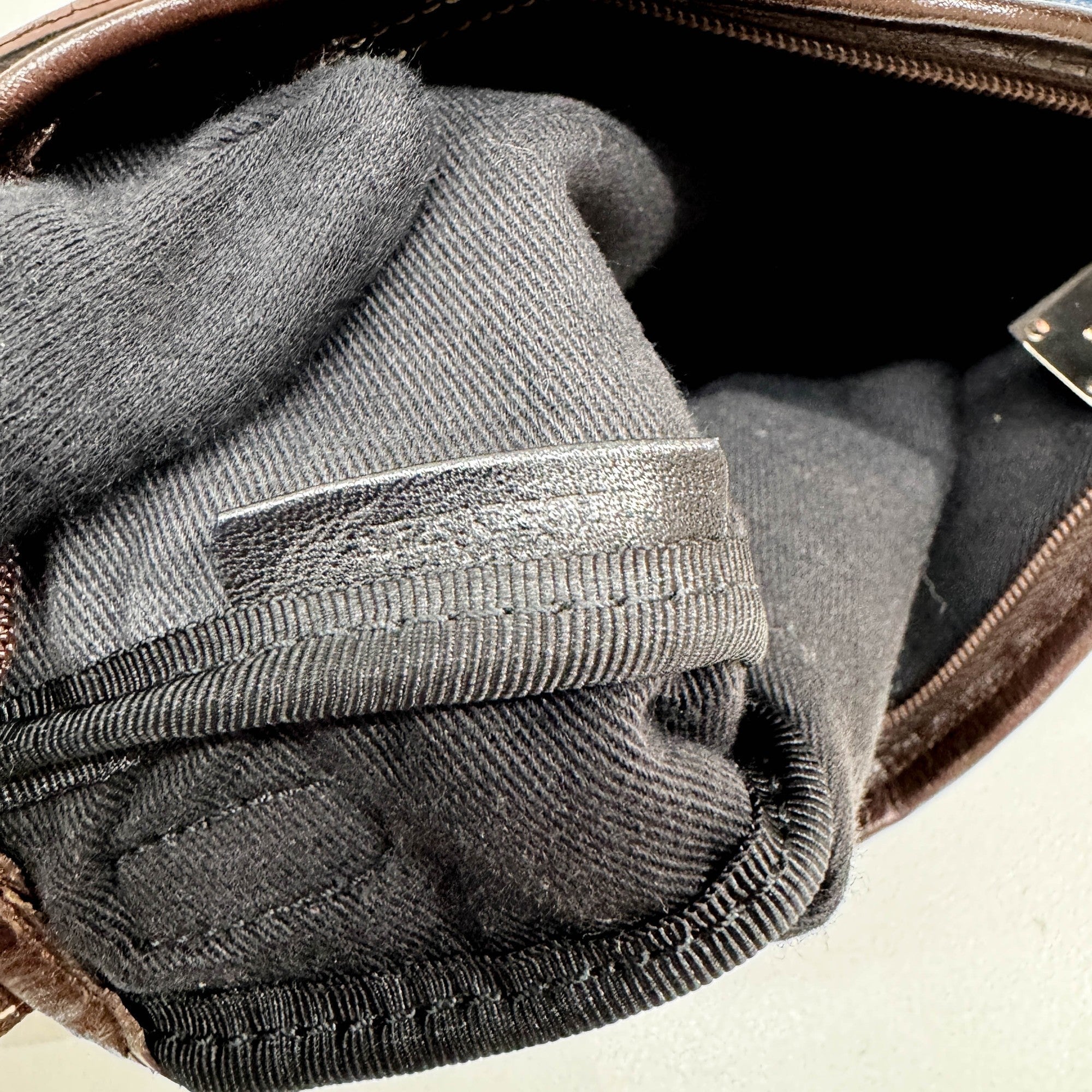 Blue Anagram Canvas Pouch Bag